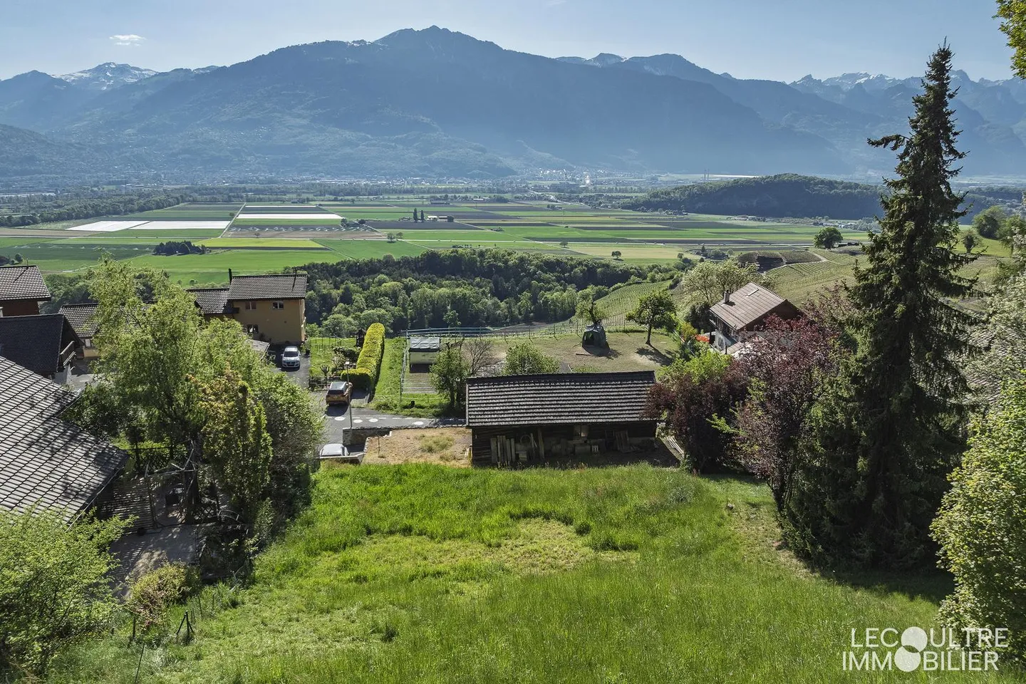 Antagnes / Ollon - Baugrundstück von 893 m2 mit Carport - Foto 3 von 5
