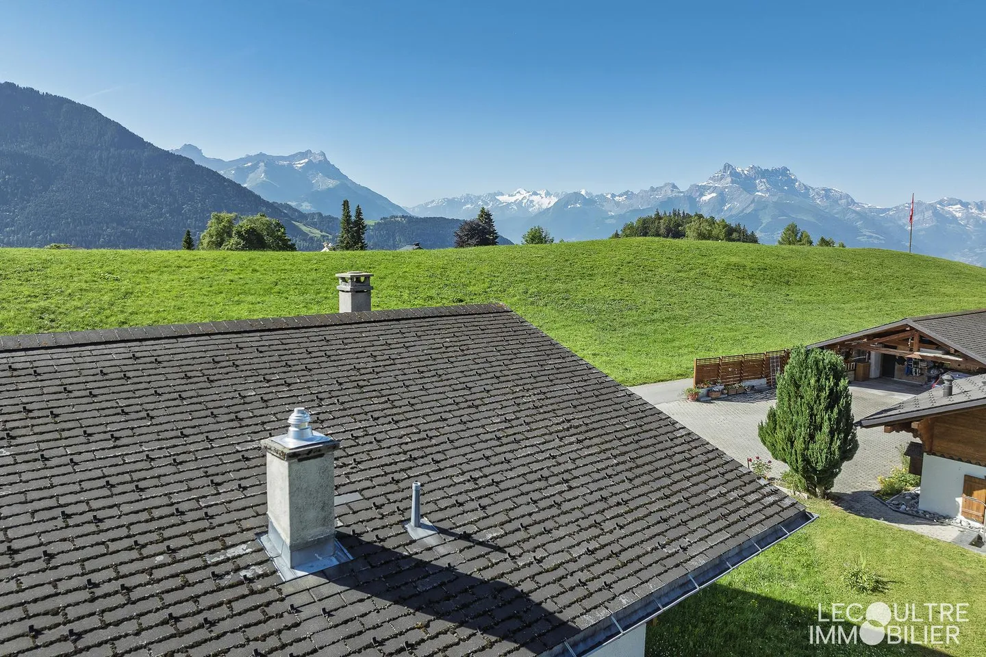 Leysin - Individuelles Chalet mit 4,5 Zimmern in begehrter Lage - Foto 8 von 9