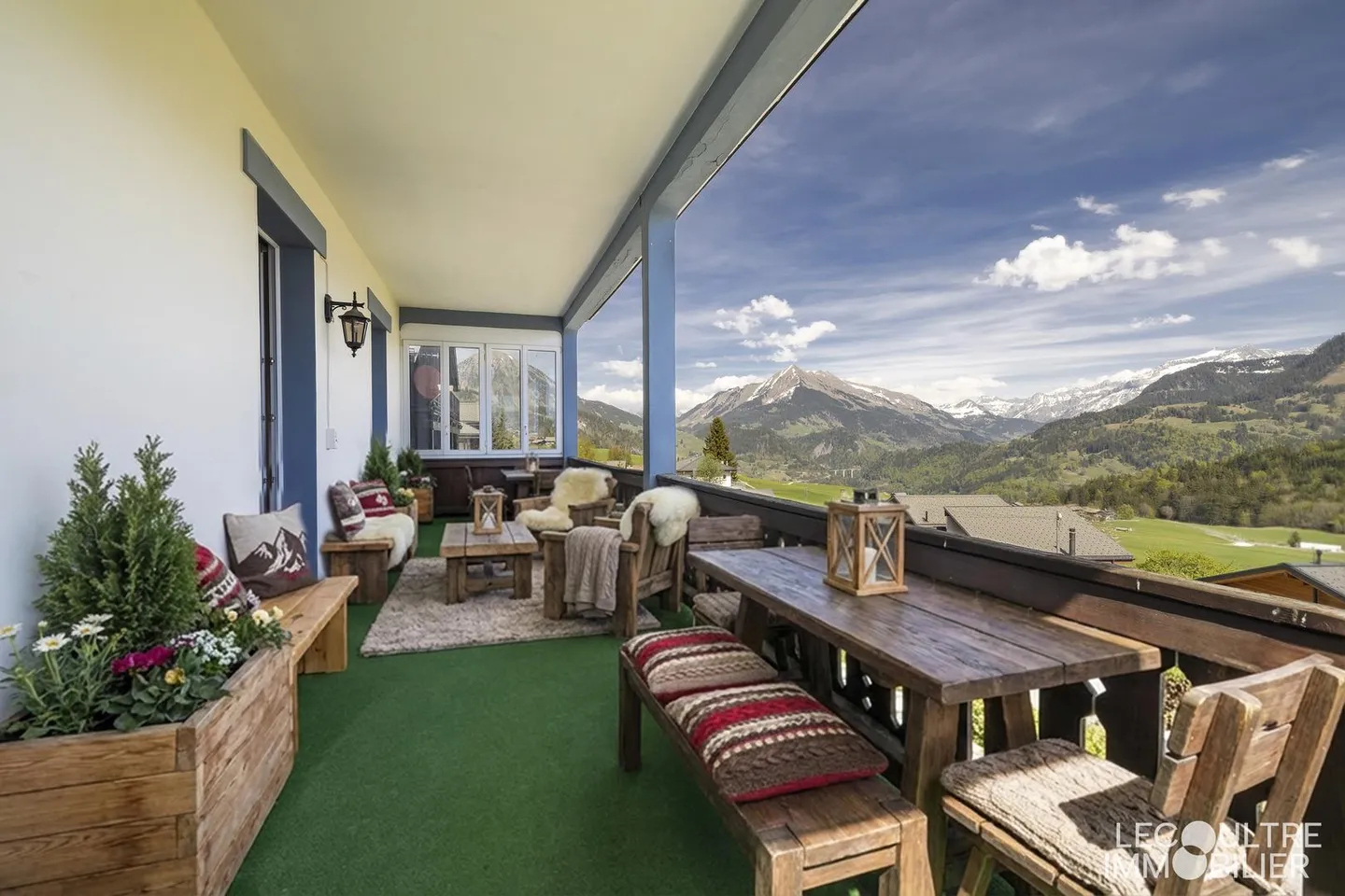Leysin - 4.5-Zimmer-Wohnung mit 20 m2 Balkon - Foto 1 von 9