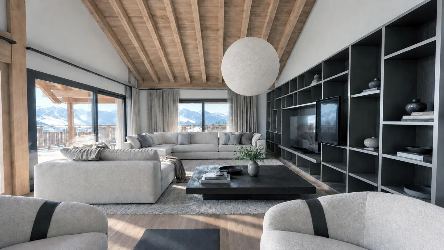 Exklusivität. Crans, im Bau: Luxus-Chalet mit Innenpool - Foto 4 von 13
