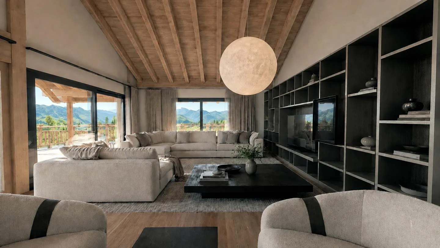Exklusivität. Crans, im Bau: Luxus-Chalet mit Innenpool - Foto 3 von 13