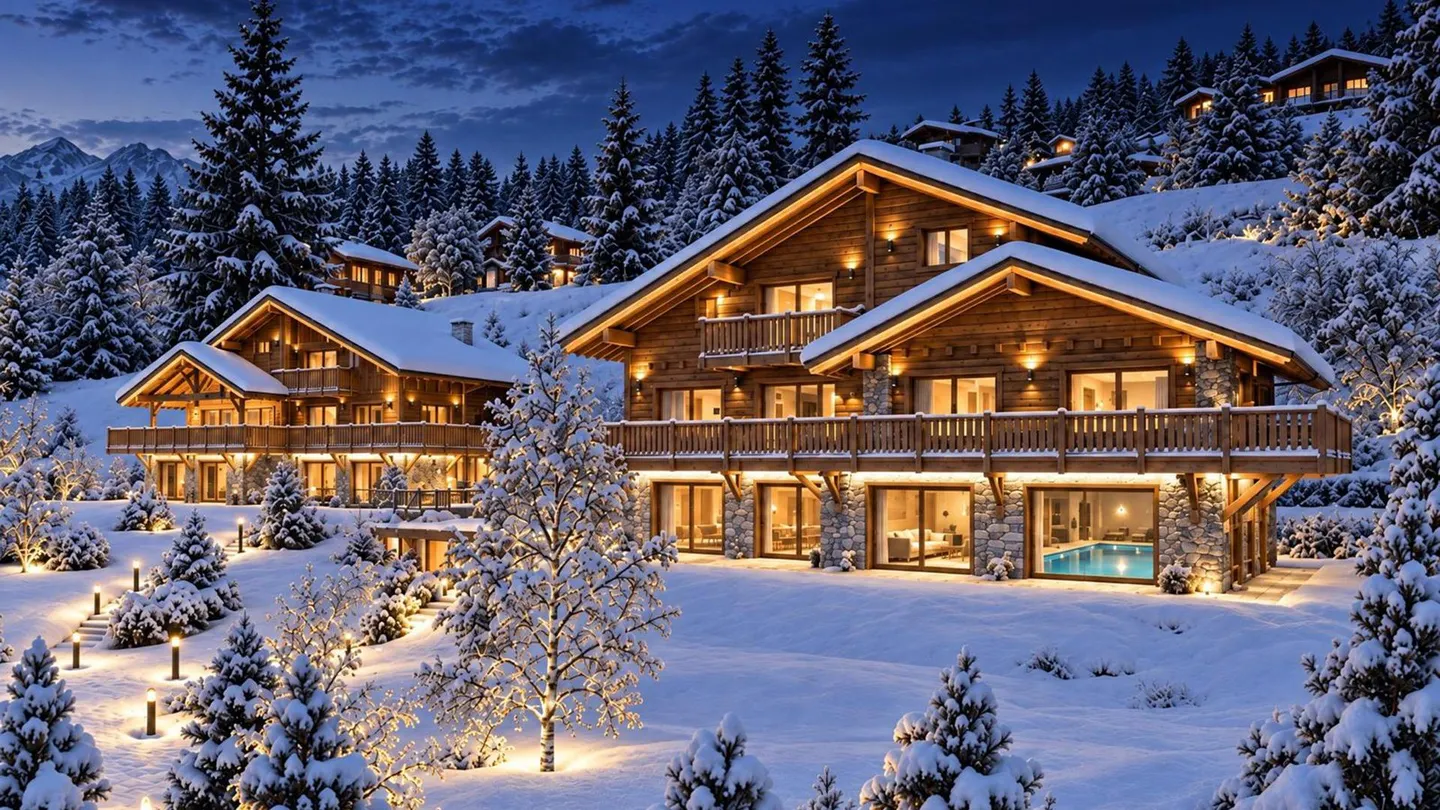 Exklusivität. Crans, im Bau: Luxus-Chalet mit Innenpool - Foto 1 von 13