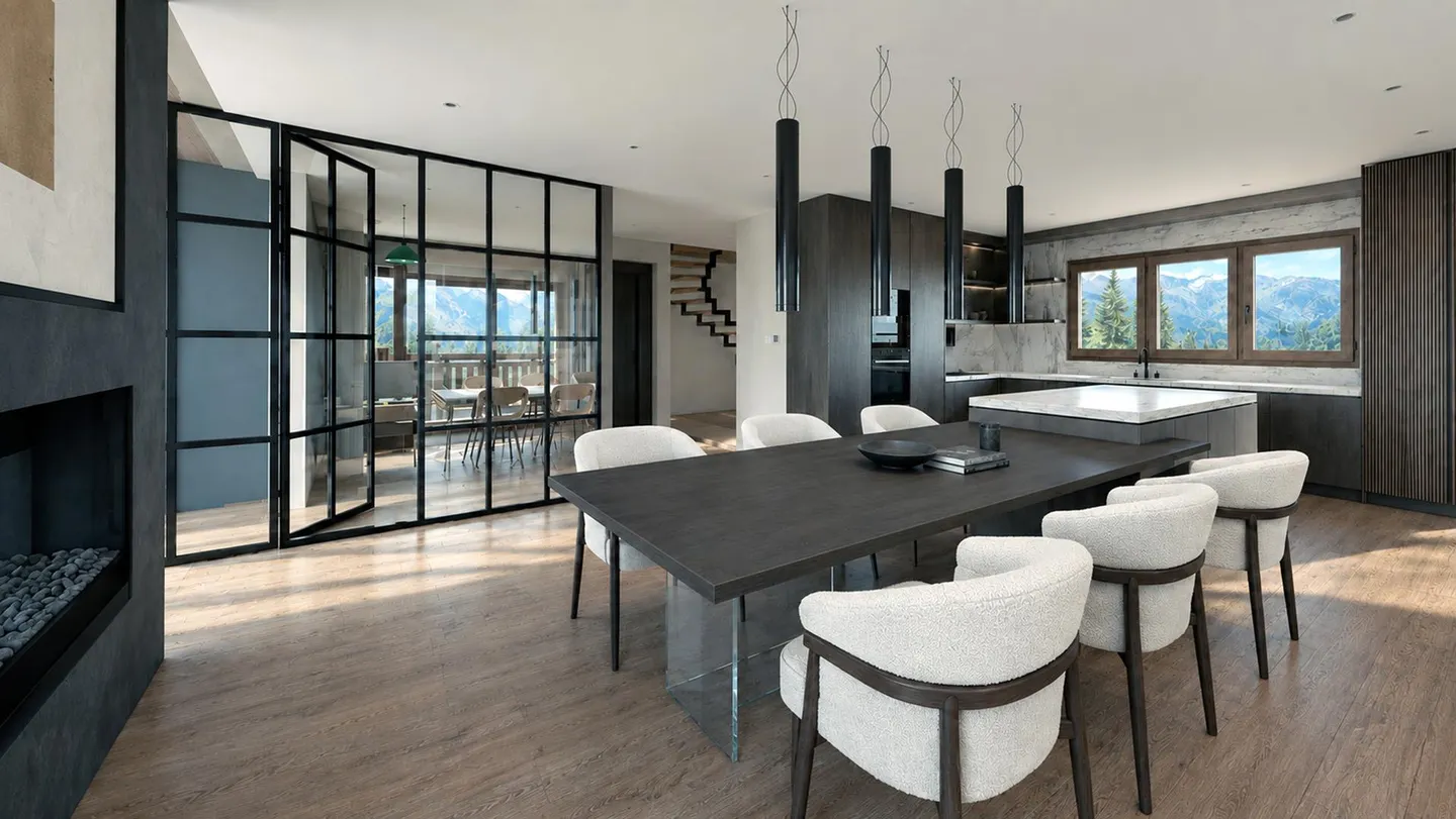 Exklusivität. Crans, im Bau: Luxus-Chalet mit Innenpool - Foto 5 von 13
