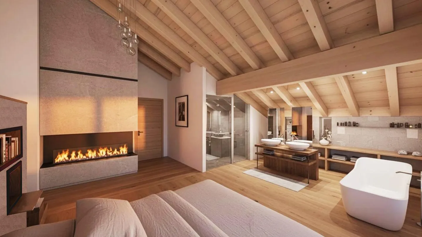 Exclusivité. Crans, en cours de construction : chalet de luxe avec piscine intérieure - Photo 7 of 11