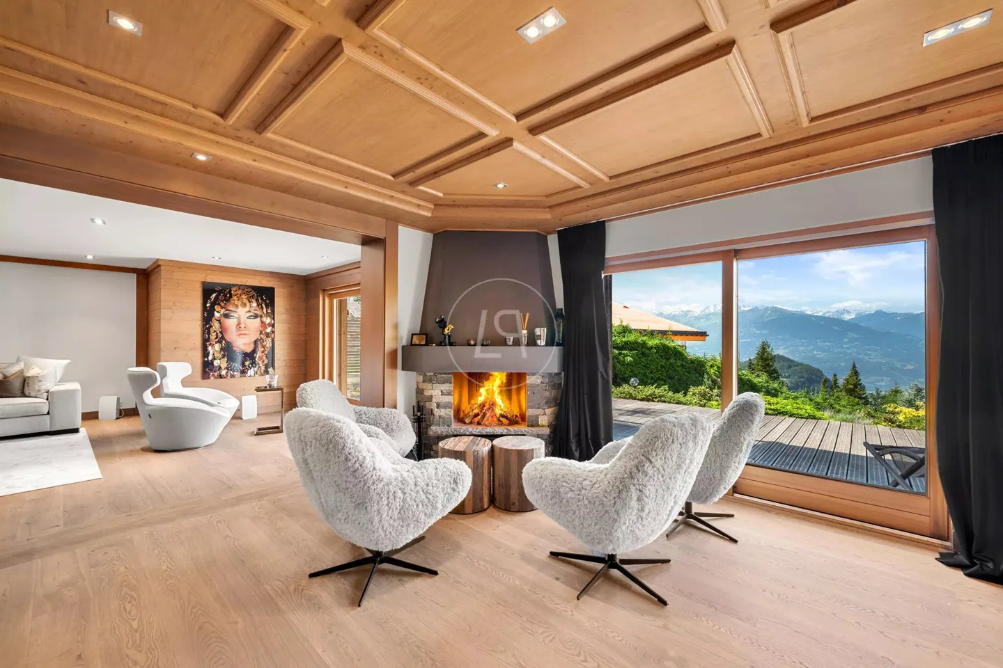 Superbo chalet con vista panoramica a Crans/Lens - Foto 4 di 13