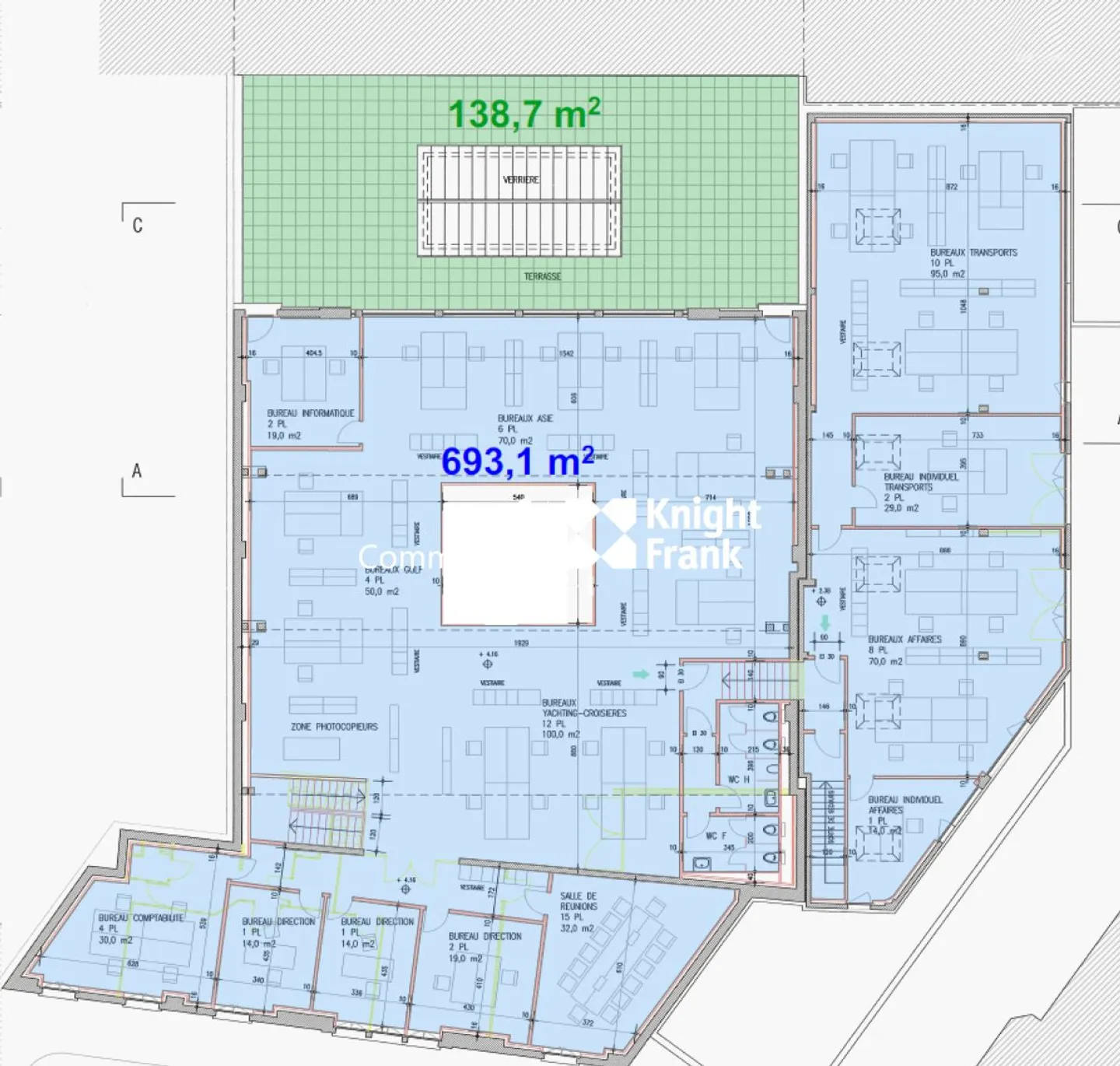 Hypercentre - Fläche von 1.351 m² auf zwei Ebenen - Foto 7 von 7