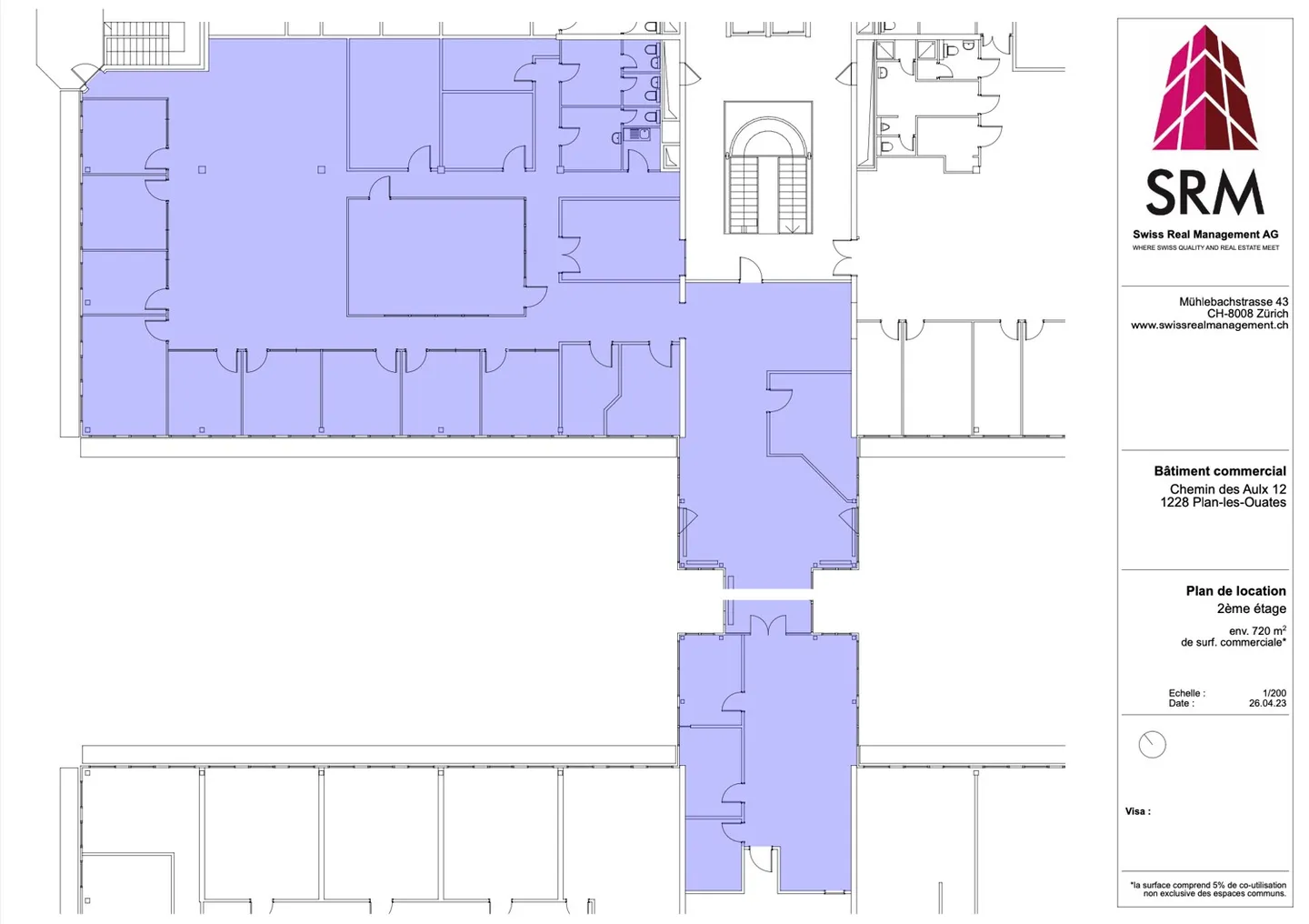 720m2 Büros im 2. Stock des CTN 12 in Plan-les-Ouates - Foto 4 von 12