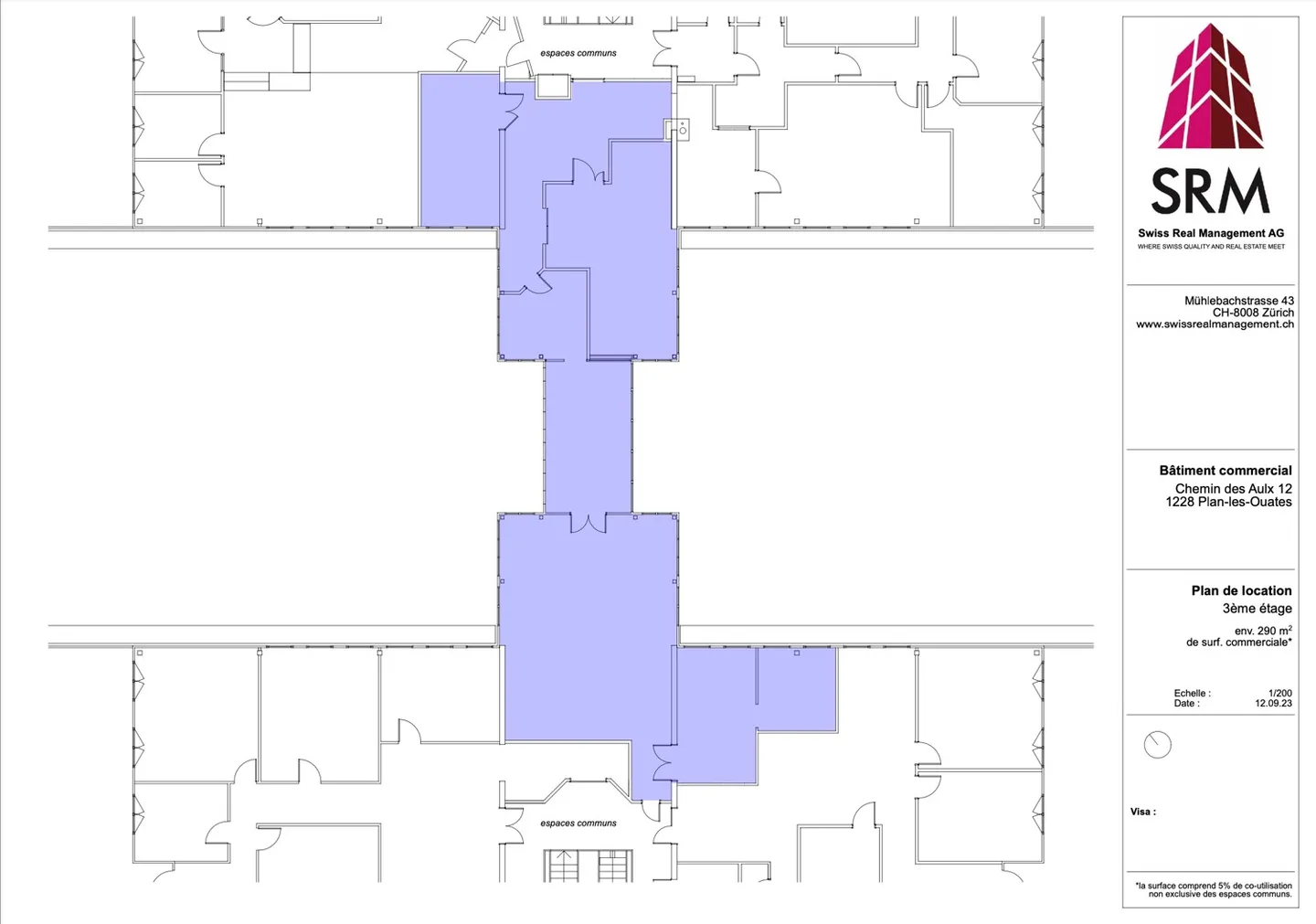 290m2 Büros im 3. Stock des CTN 12 in Plan-les-Ouates - Foto 7 von 7