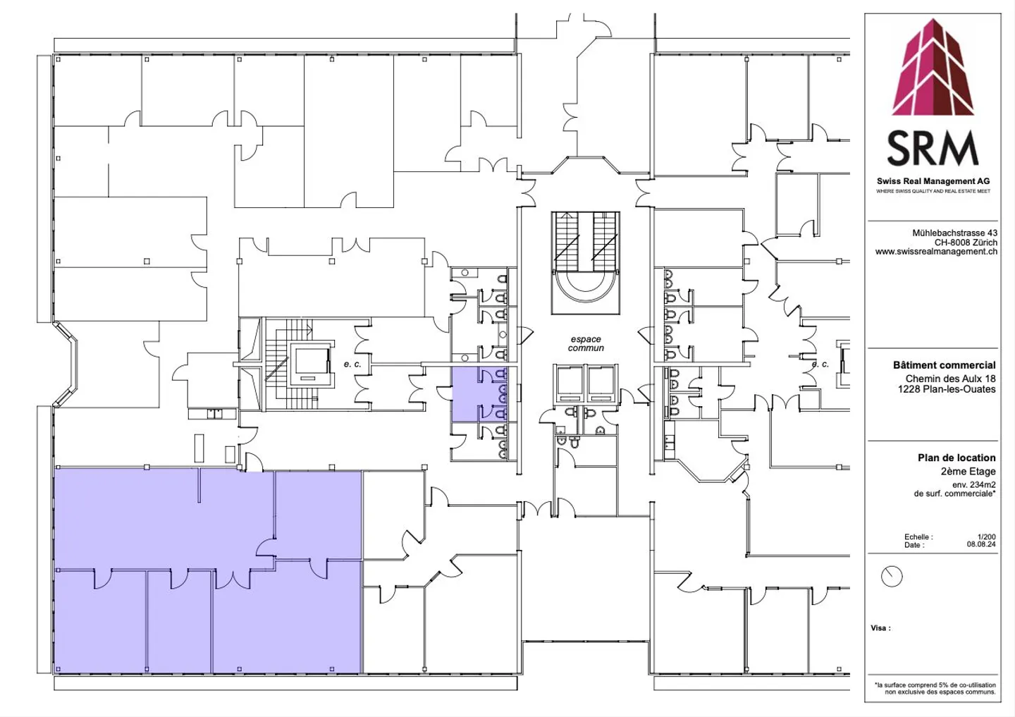 234m2 Werkstatt im 1. Stock des CTN 18 in Plan-les-Ouates. Vollständig renoviert - Foto 1 von 10