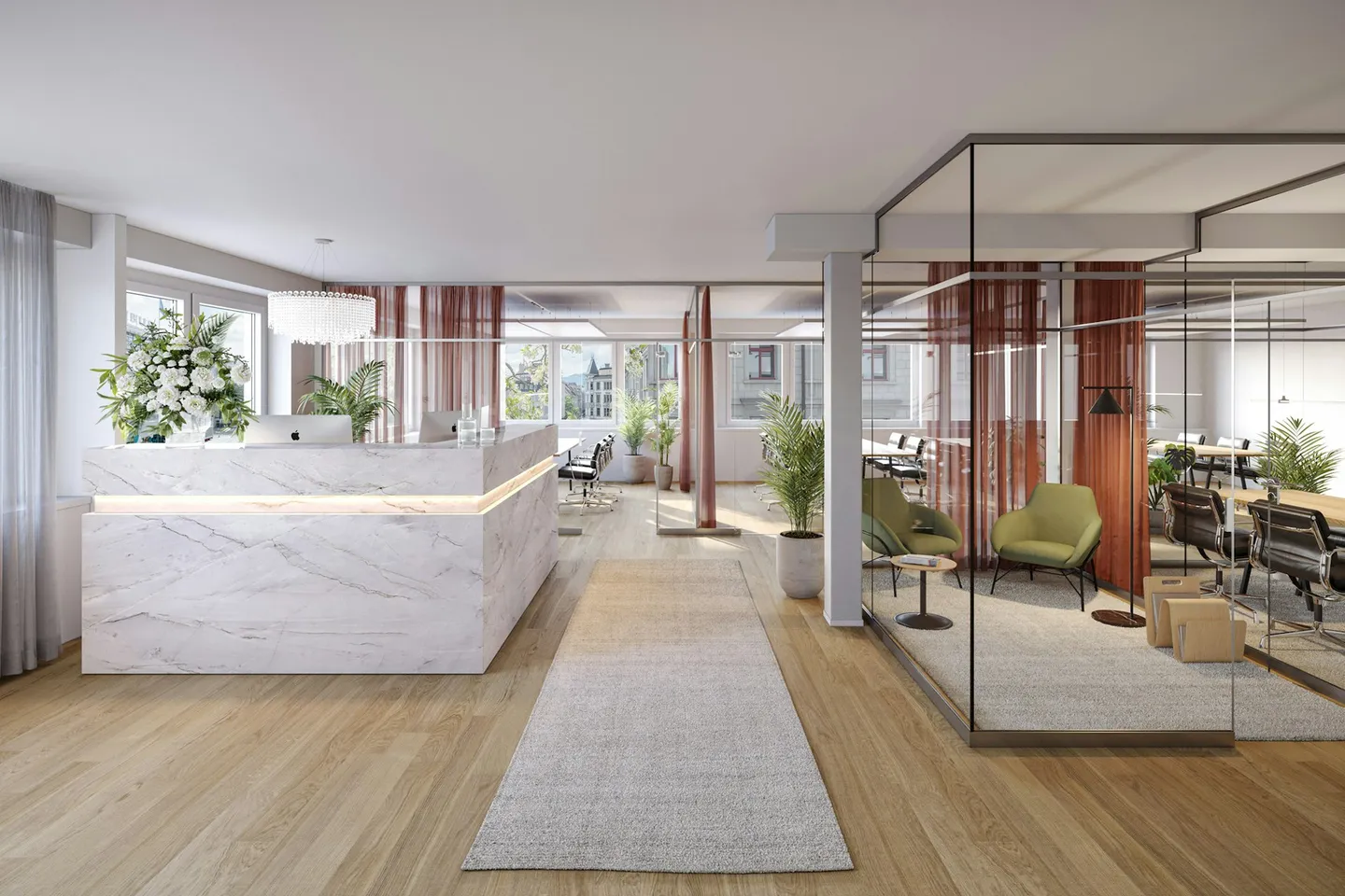 Furnished Office Space (approx. 234 m²) directly at HB Zurich - Top Price! - Photo 1 of 13