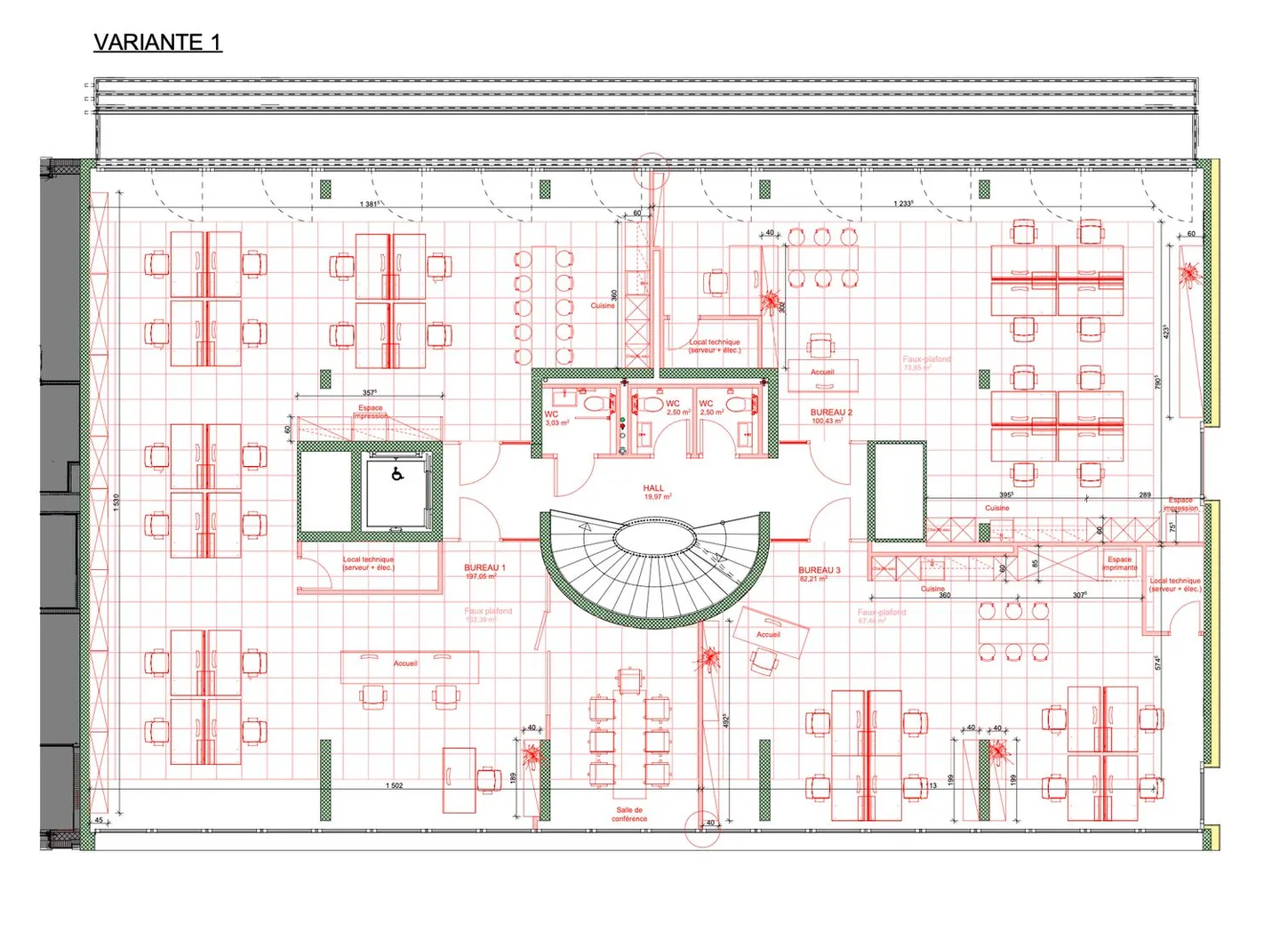 Außergewöhnliche Gelegenheit für Ihre Büros von 387 m2 teilbar 100/200 m2 - Foto 10 von 11