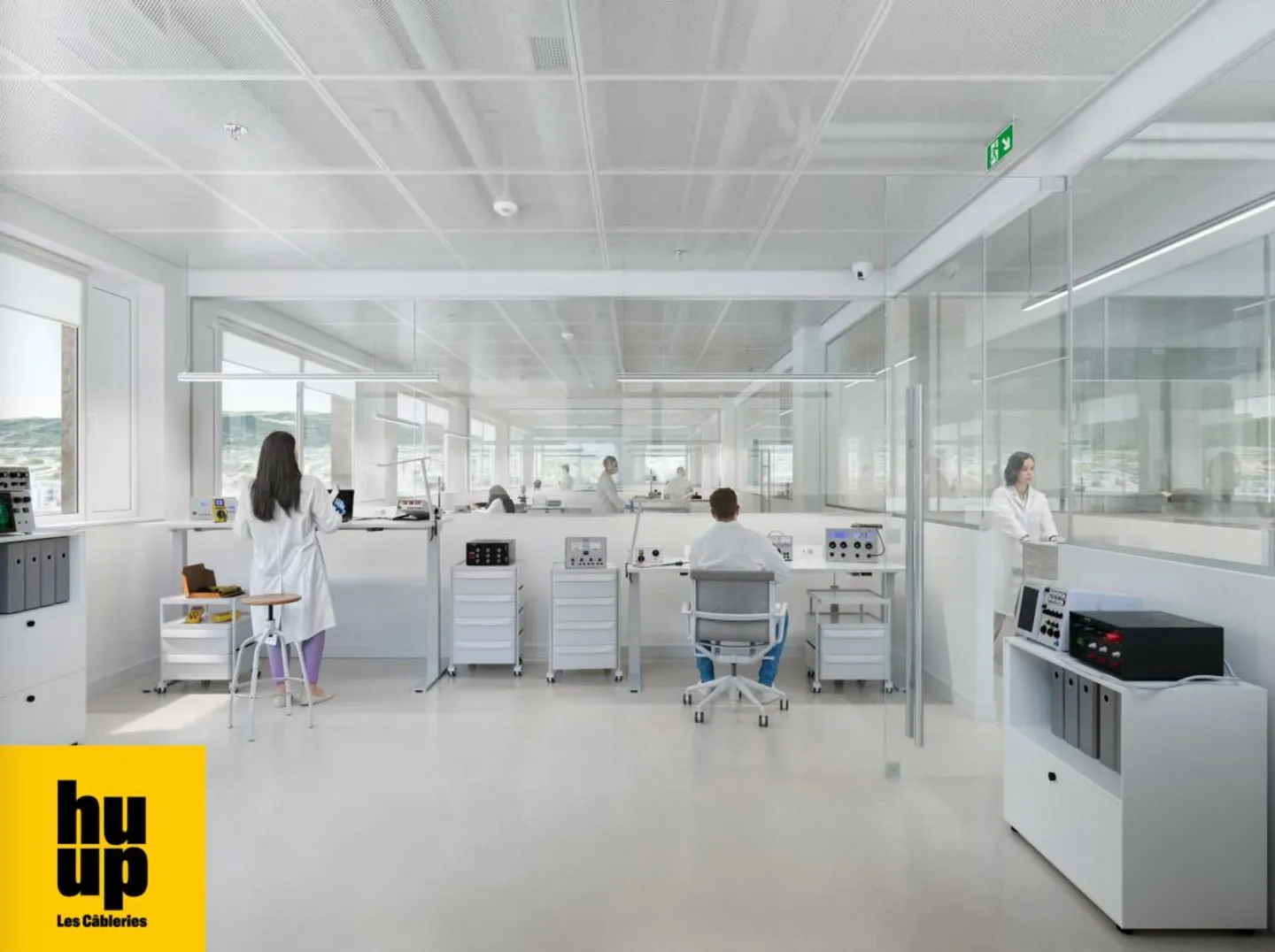 Vaudbureaux Minergie floors of 700 m2 divisible from 350 m2 at the foot of metro M1 and CFF station - Photo 3 of 8