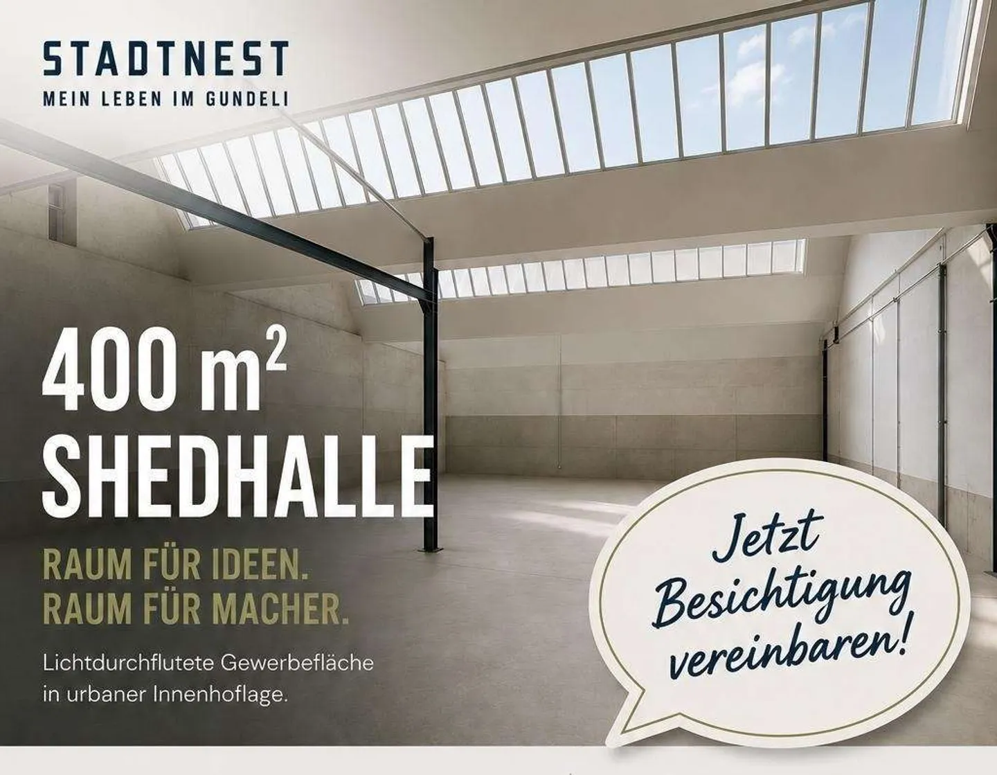 Shed hall con 400m2 di spazio commerciale nel cuore di Basilea - Foto 1 di 12