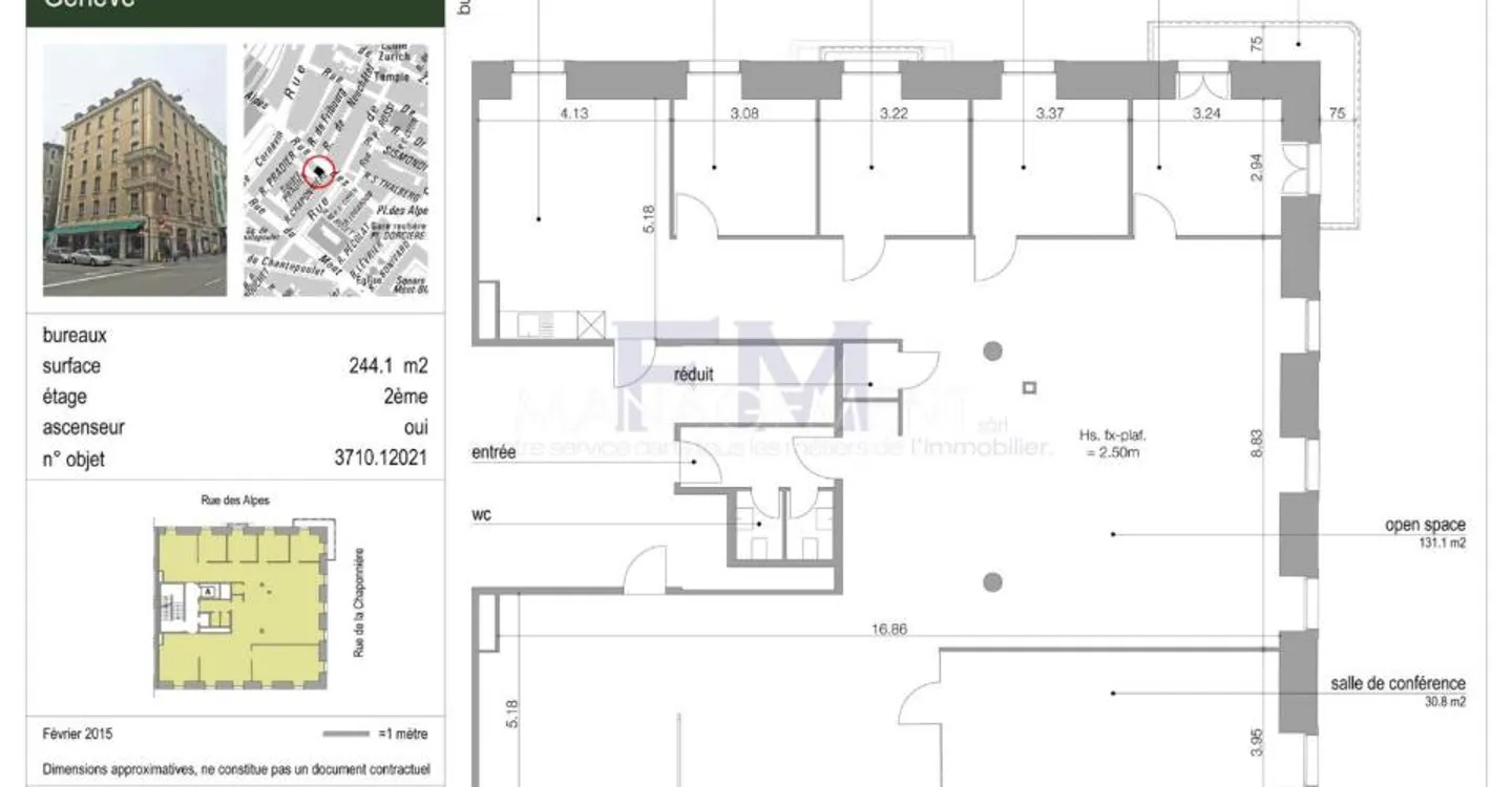 Rue des Alpes ? Offices of approx. 244 m² on the 2nd floor - Photo 2 of 3