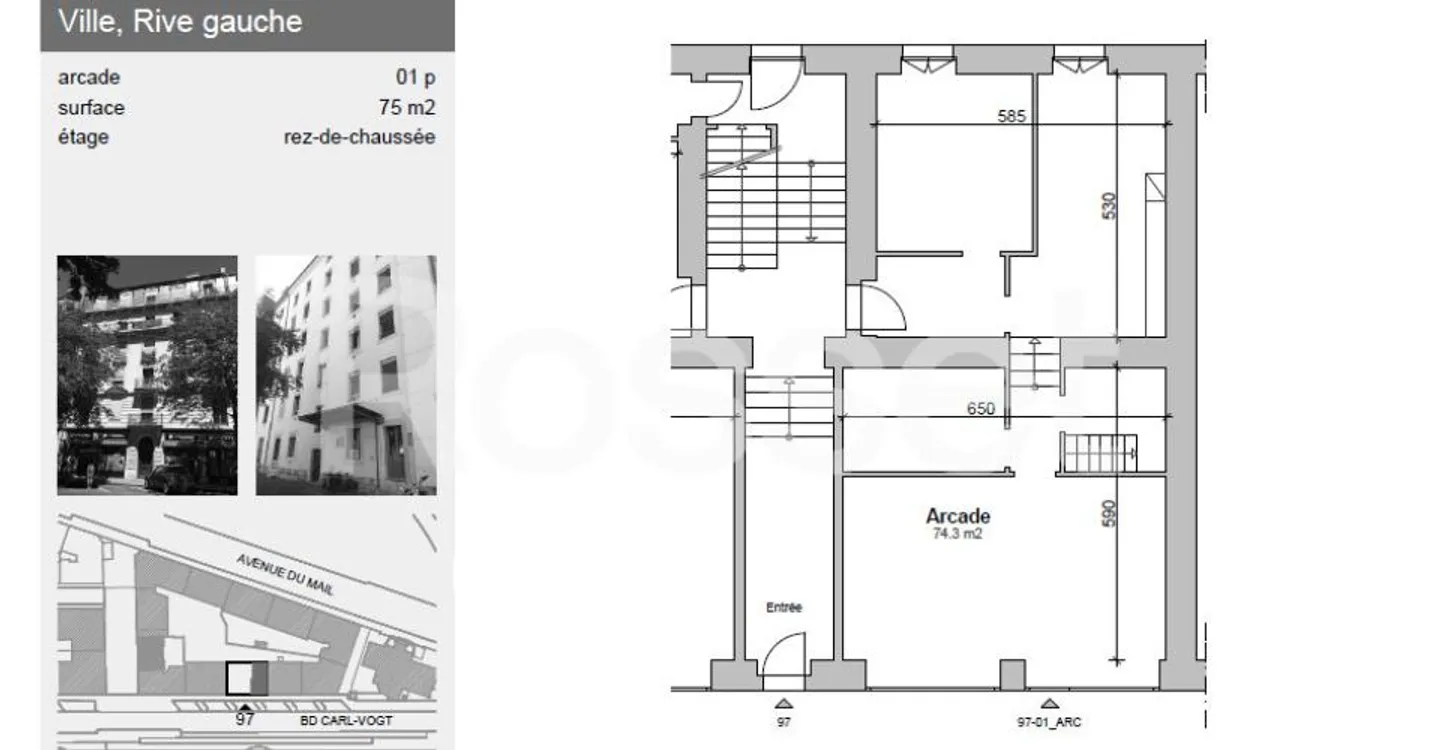 Arcade von ca. 75 m² im Erdgeschoss - Foto 4 von 5