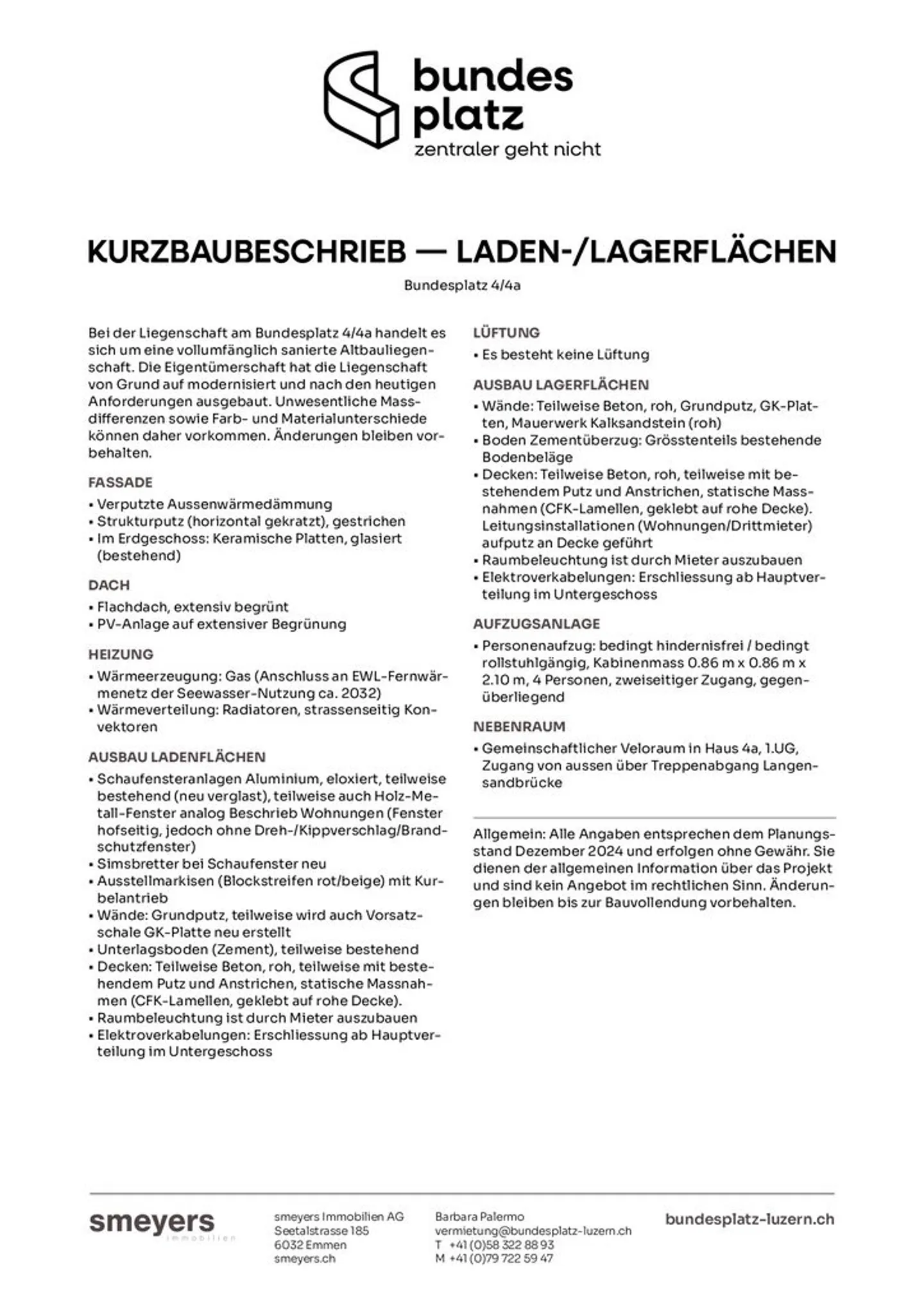 Spazio commerciale attraente con vetrina in Bundesplatz Lucerna - Foto 4 di 4