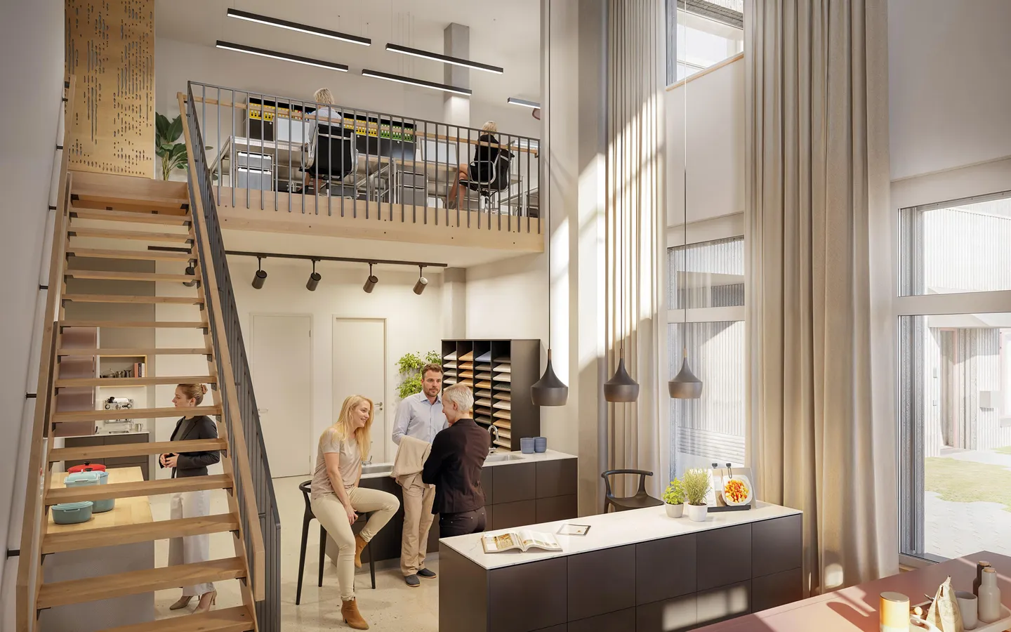 Lichtdurchflutete Showroom- &amp; Bürofläche über zwei Etagen im CHAMA Lorenzpark - Foto 1 von 4