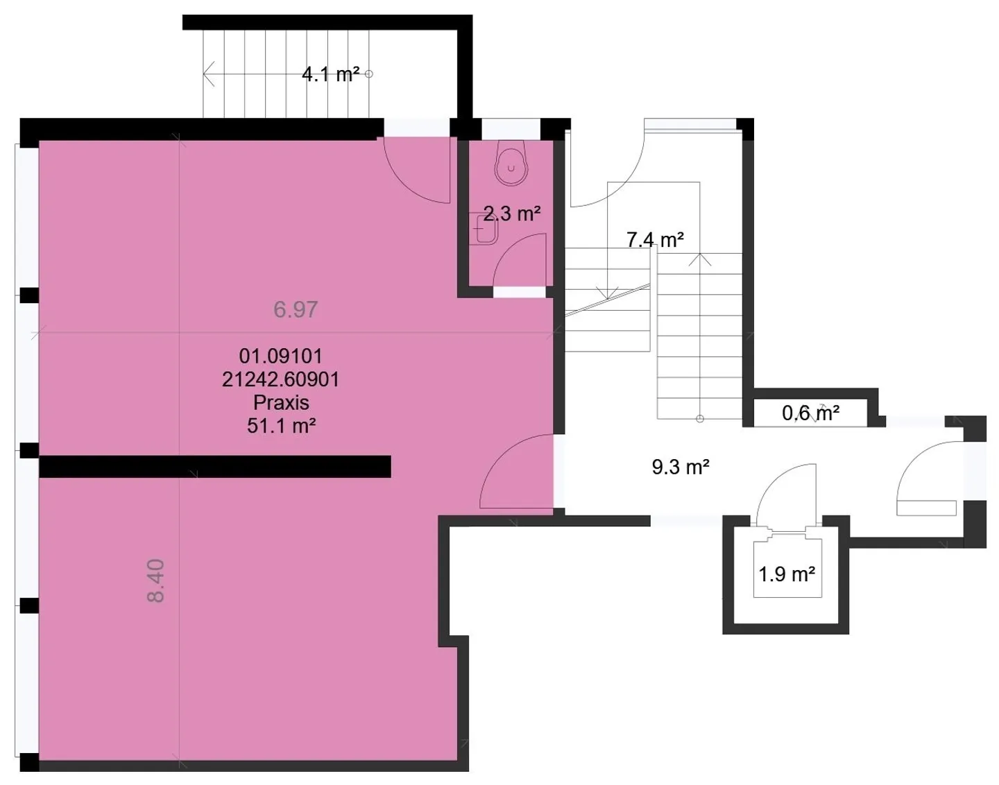 Espace commercial de 53 m² au sous-sol - Photo 7 sur 7