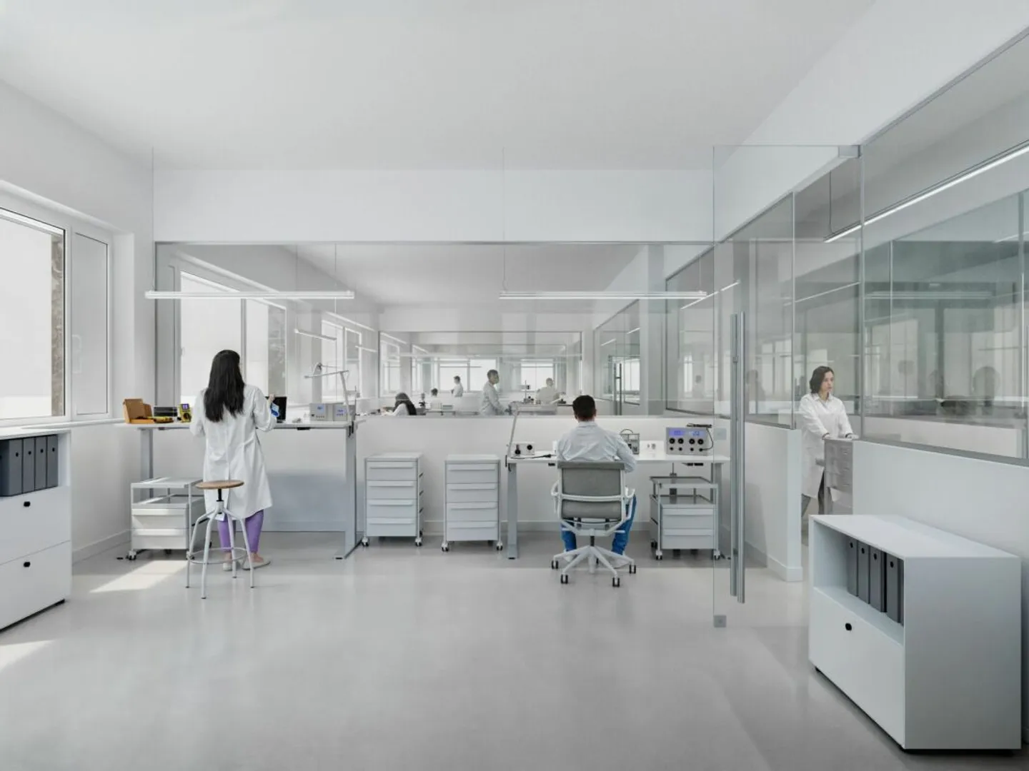 Vaudbureaux, 3,500 m2 remaining, Minergie, superb view, divisible, at the foot of metro M1 and CFF station - Photo 6 of 11