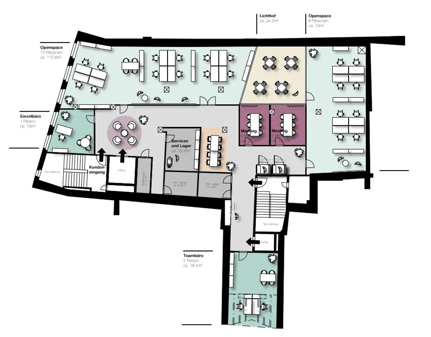 Office or Practice Space with 420m² in the Heart of Basel - Photo 5 of 7