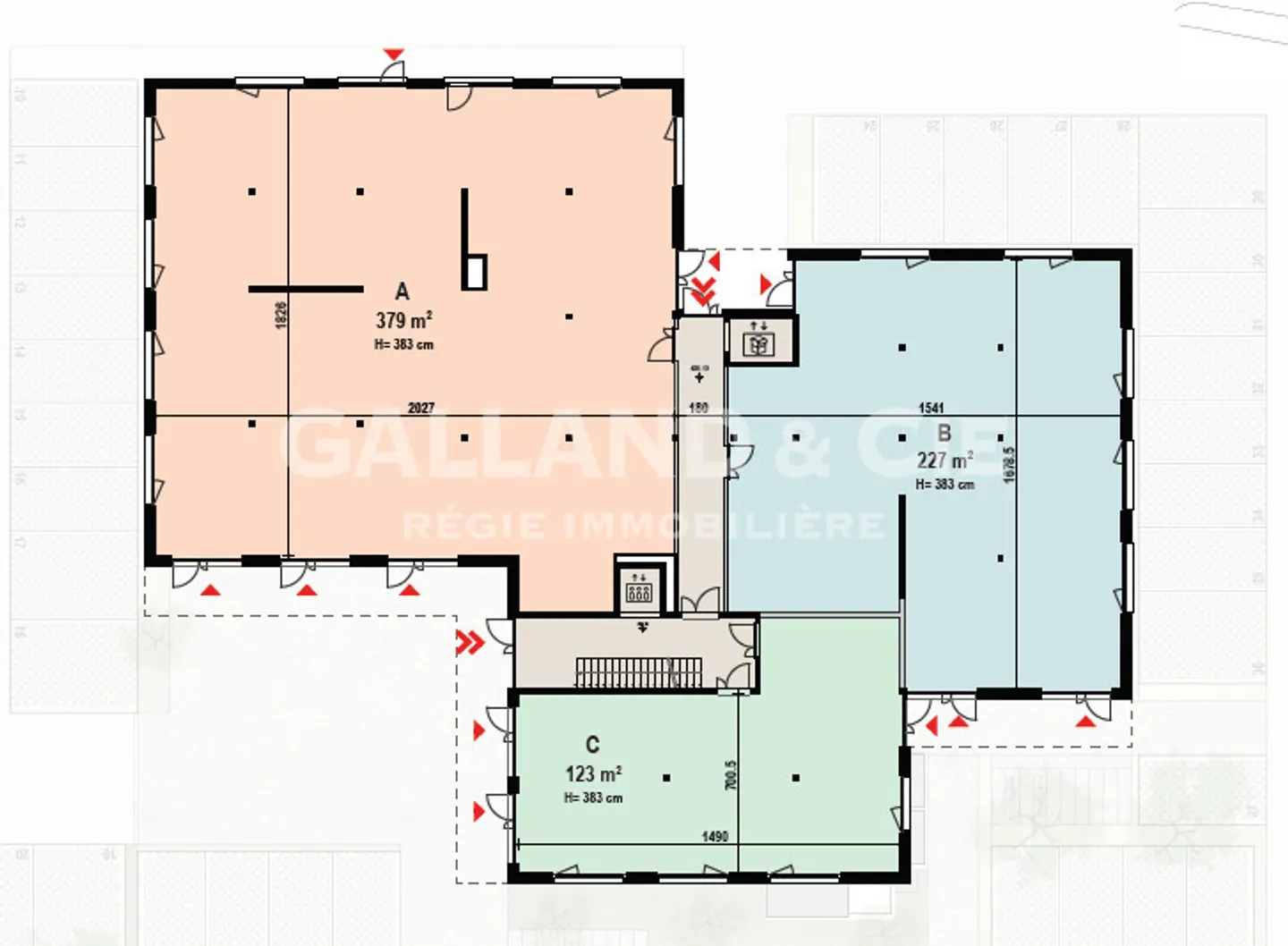 Divisible commercial space of 620 m² with large windows - Photo 5 of 6
