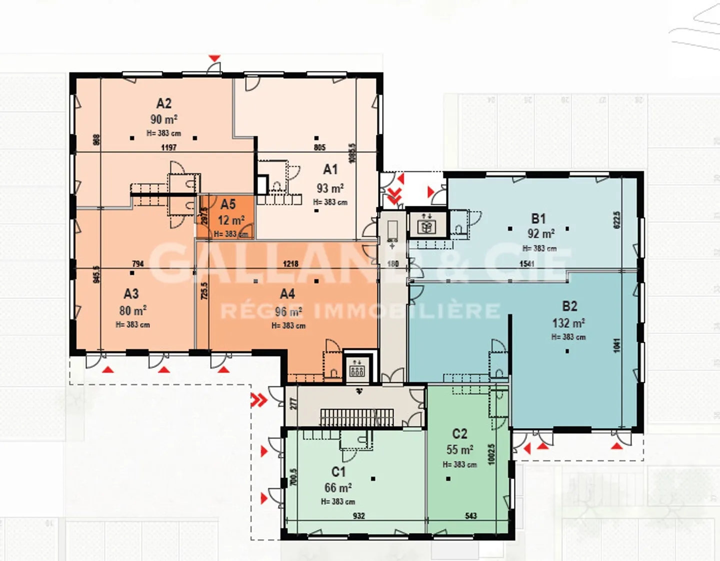 Divisible commercial space of 620 m² with large windows - Photo 6 of 6