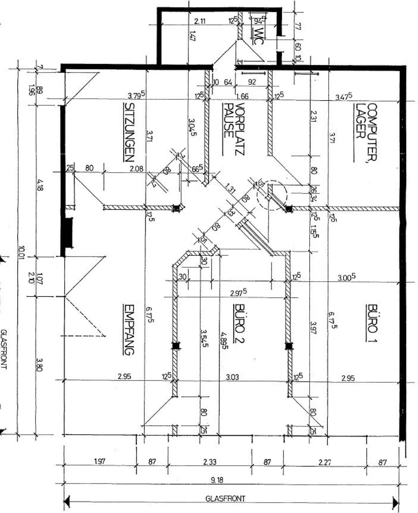 Büro-Praxis-Geschäfts-Räumlichkeiten (4 Räume+WC) ca. 97m2 im EG - Photo 11 of 12