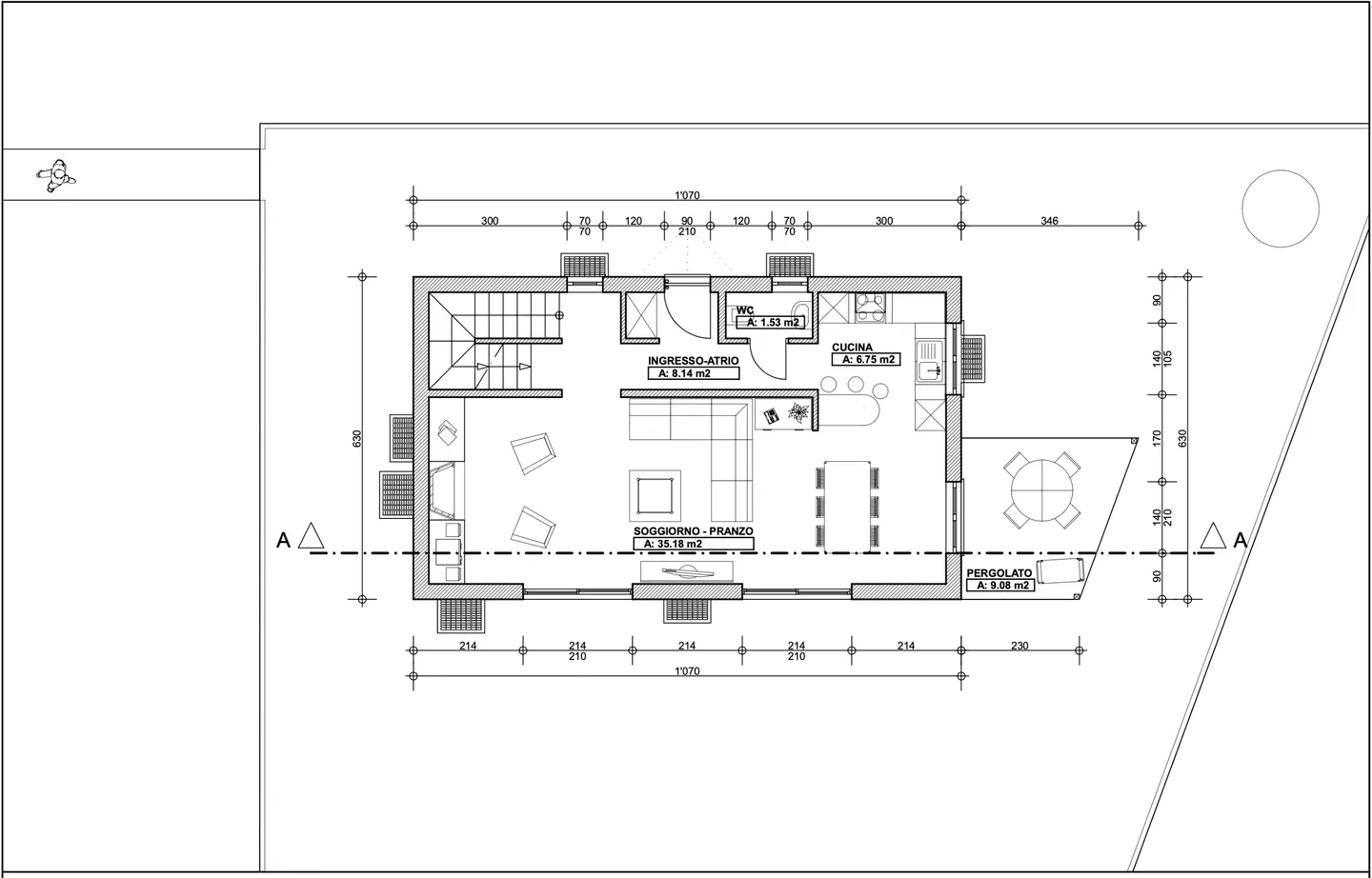 HELLER VILLA 5.5 MIT SEEBLICK UND GROSSEN GARTEN IN LUGAGGIA - Foto 8 von 11
