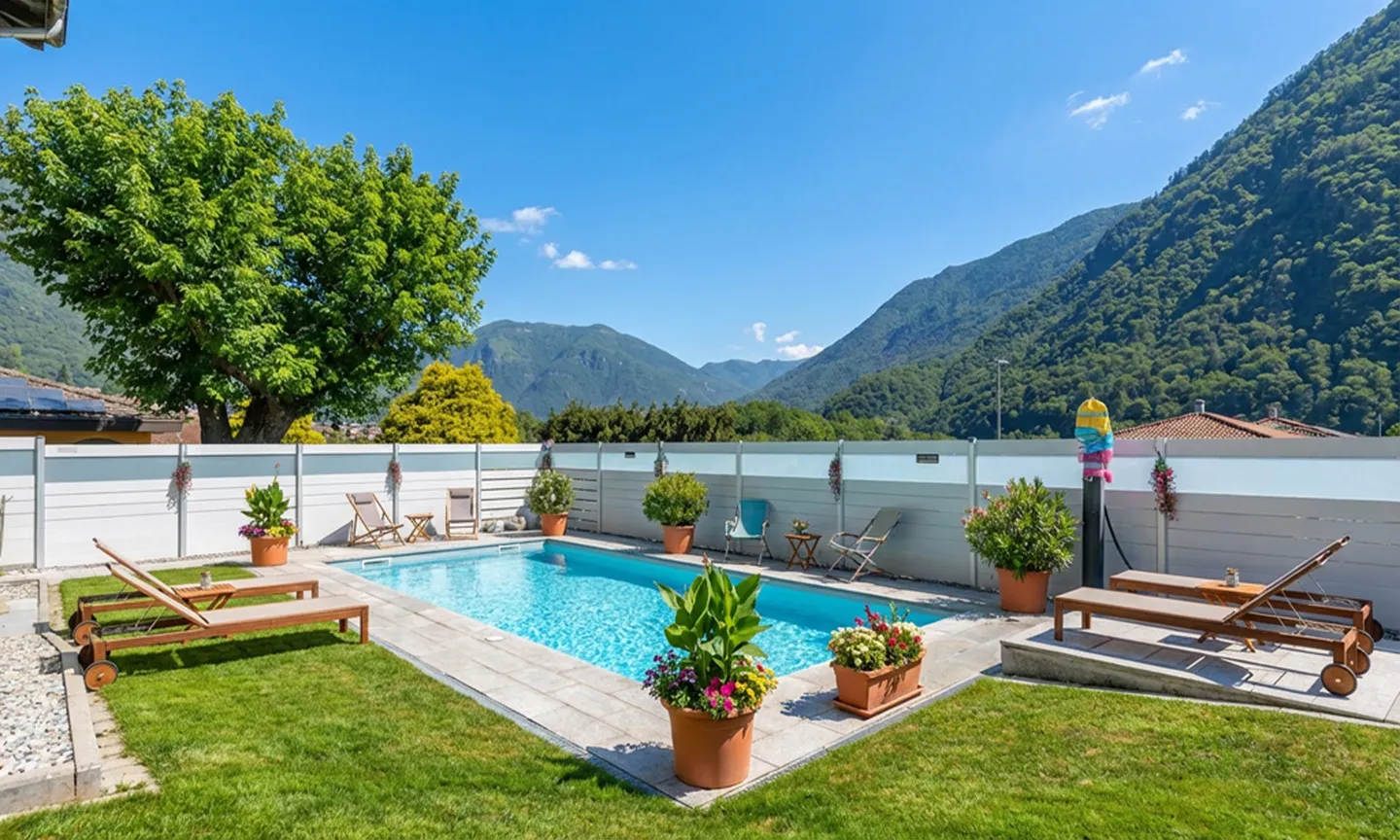 STUNNENDE UND GERÄUMIGE VILLA MIT 5,5 ZIMMERN UND POOL IN MEZZOVICO - Foto 1 von 11