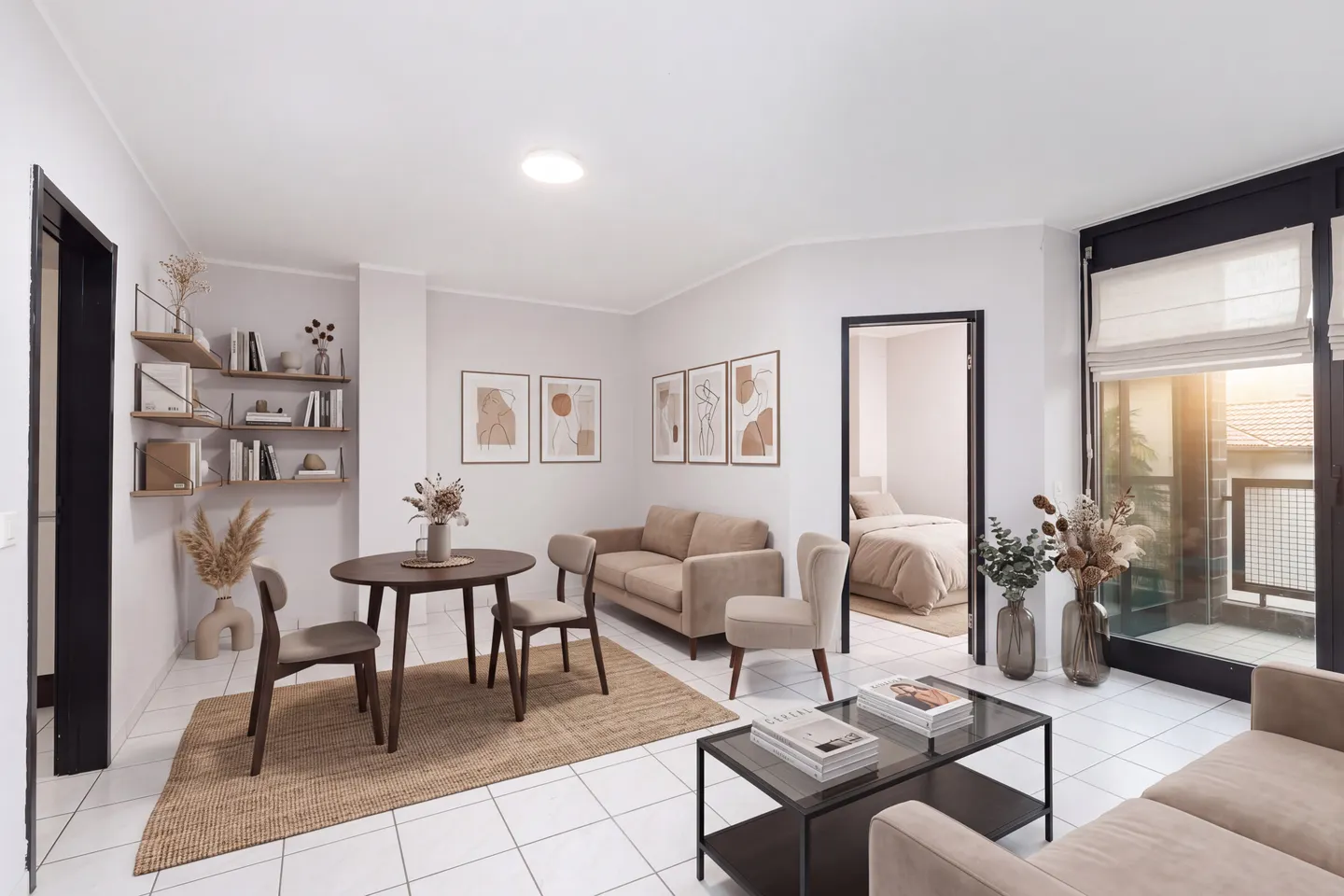 ZU VERMIETEN GERÄUMIGE 2.5 ZIMMER MÖBLIERT MIT BALKON IN CANOBBIO - Foto 1 von 6