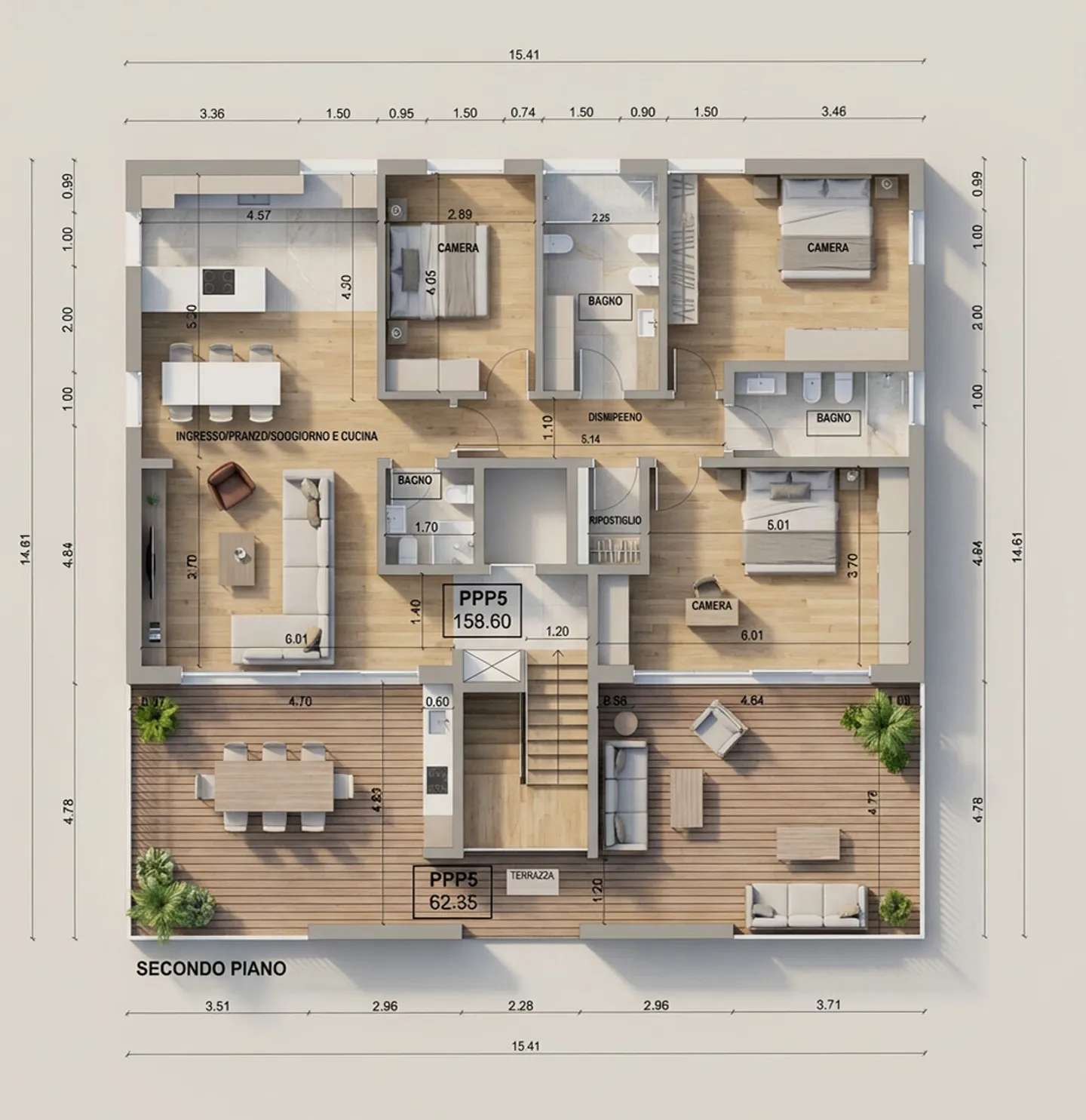 NOUVEAU ET MODERNE PENTHOUSE 4.5 AVEC GRANDES TERRASSES À LIGORNETTO - Photo 10 sur 11