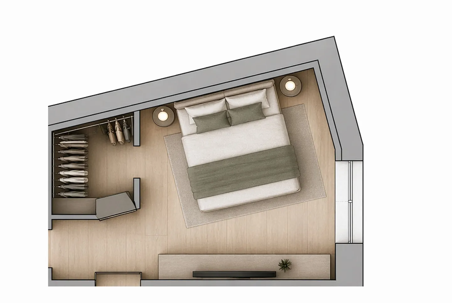 SECONDARY RESIDENCE - NEW 2.5 ROOMS IN LUGANO CENTER - Photo 3 of 7