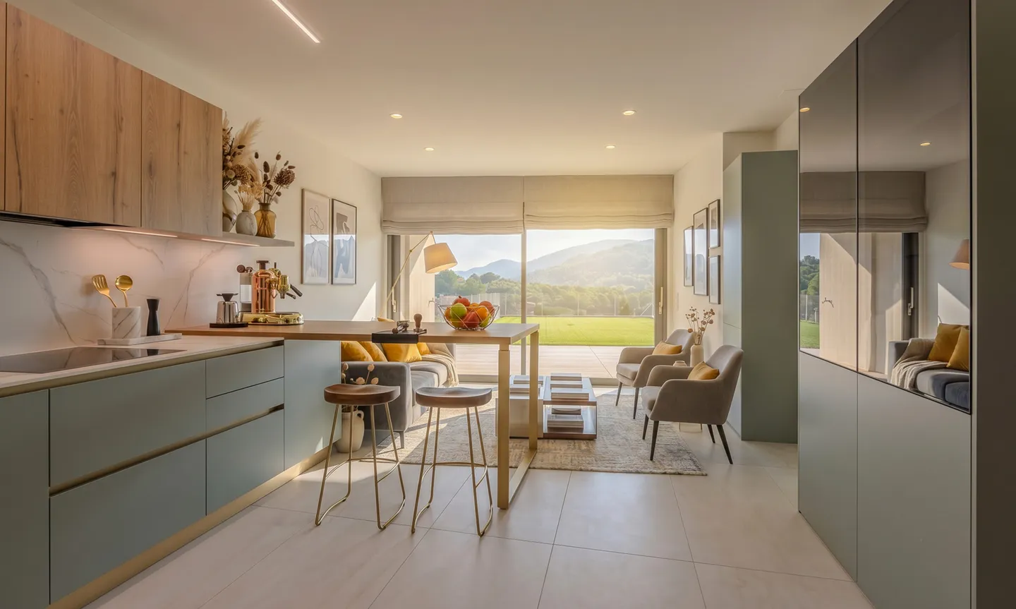 MODERNO E AMPIO 2.5 CON GIARDINO PRIVATO A PONTE CAPRIASCA - Foto 1 von 10