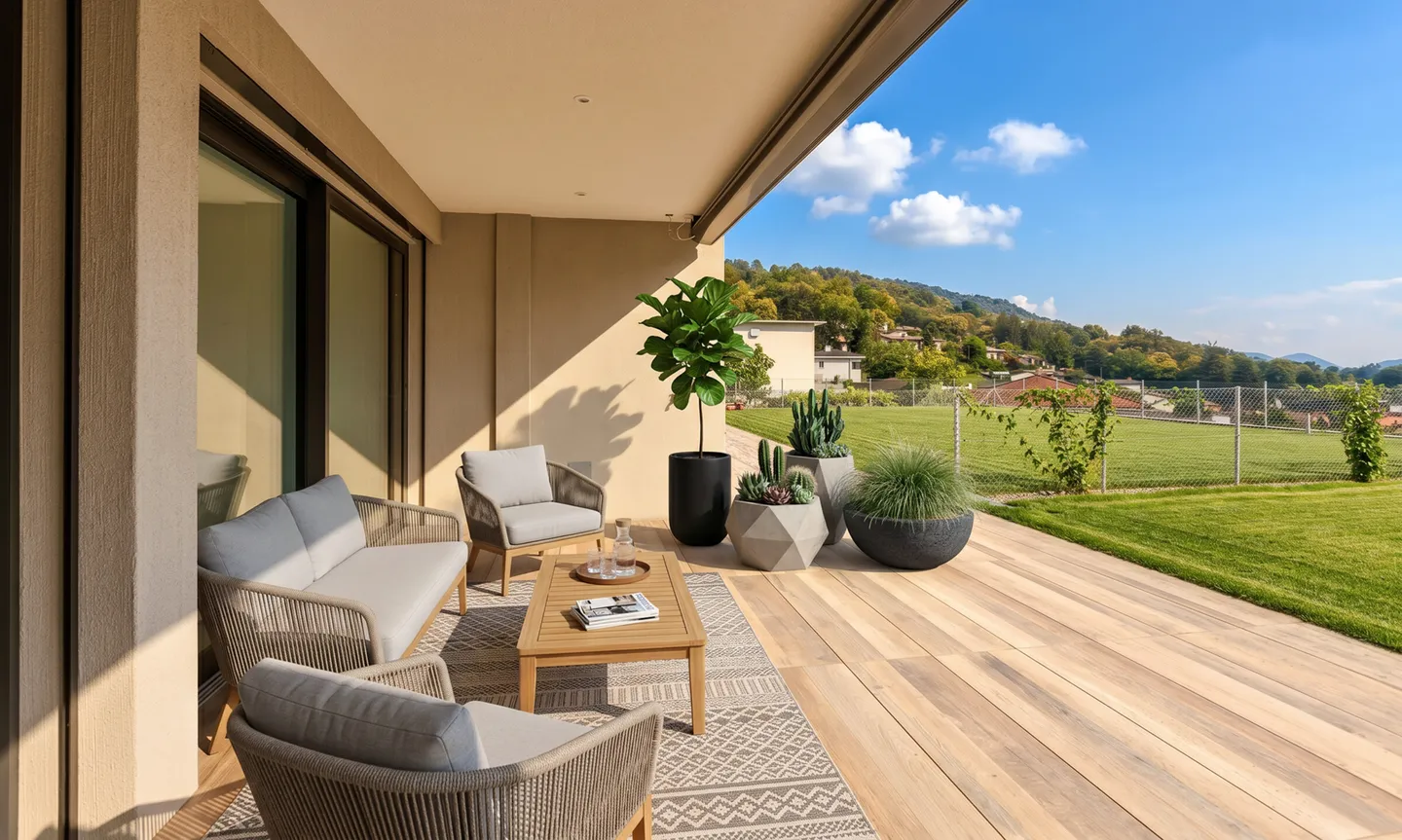 MODERNO E AMPIO 2.5 CON GIARDINO PRIVATO A PONTE CAPRIASCA - Foto 6 von 10
