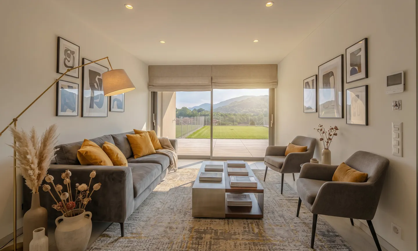MODERNO E AMPIO 2.5 CON GIARDINO PRIVATO A PONTE CAPRIASCA - Foto 3 von 10