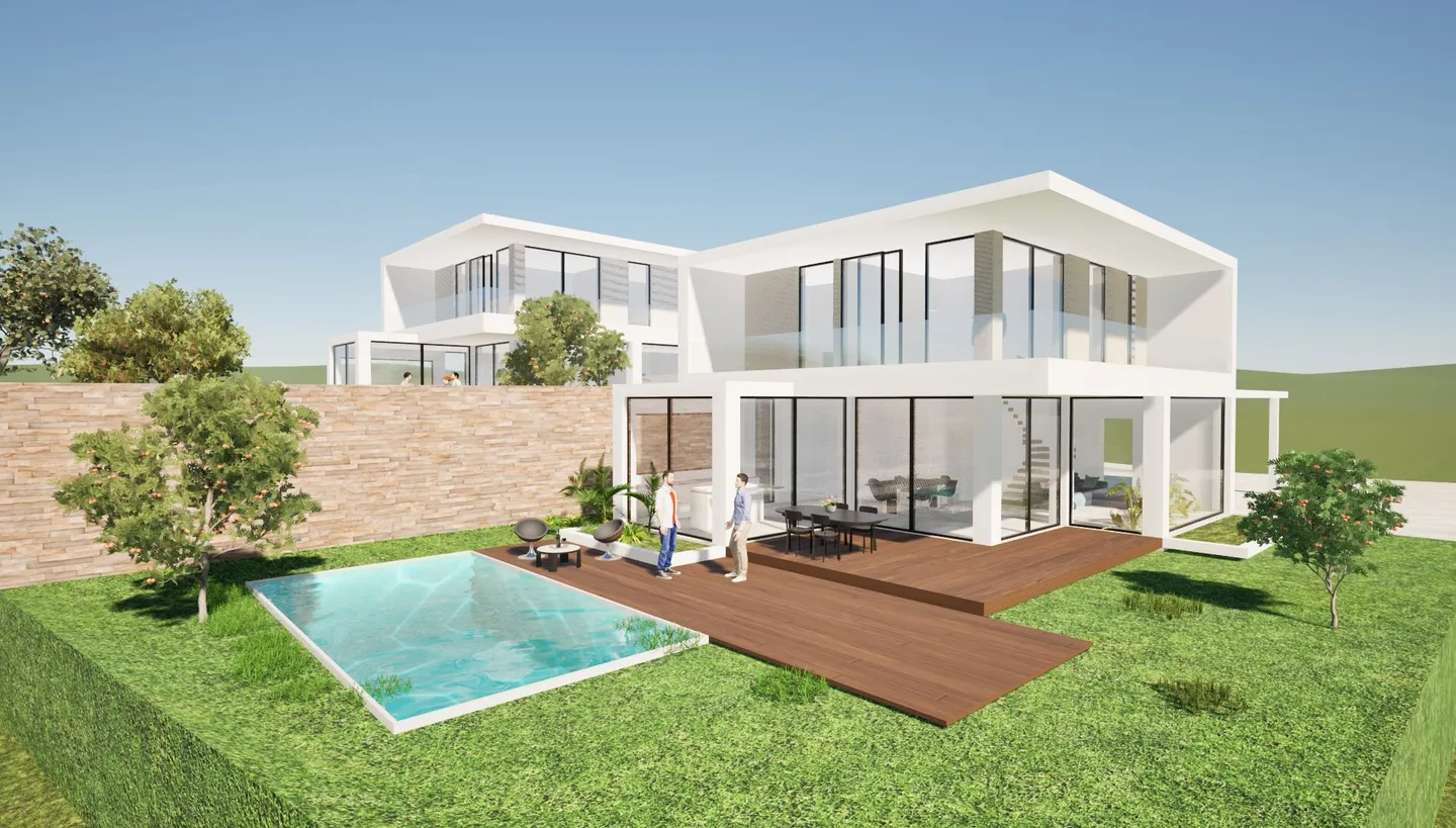 NEUE VILLA ZU BAUEN MIT PROJEKT IN SAN PIETRO DI STABIO - Foto 1 von 9