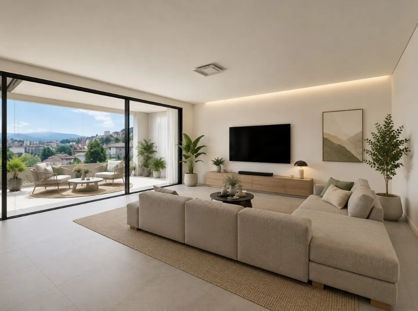 HELL 3.5 ZIMMER MIT TERRASSE UND SEEBLICK IN MASSAGNO - Foto 2 von 8