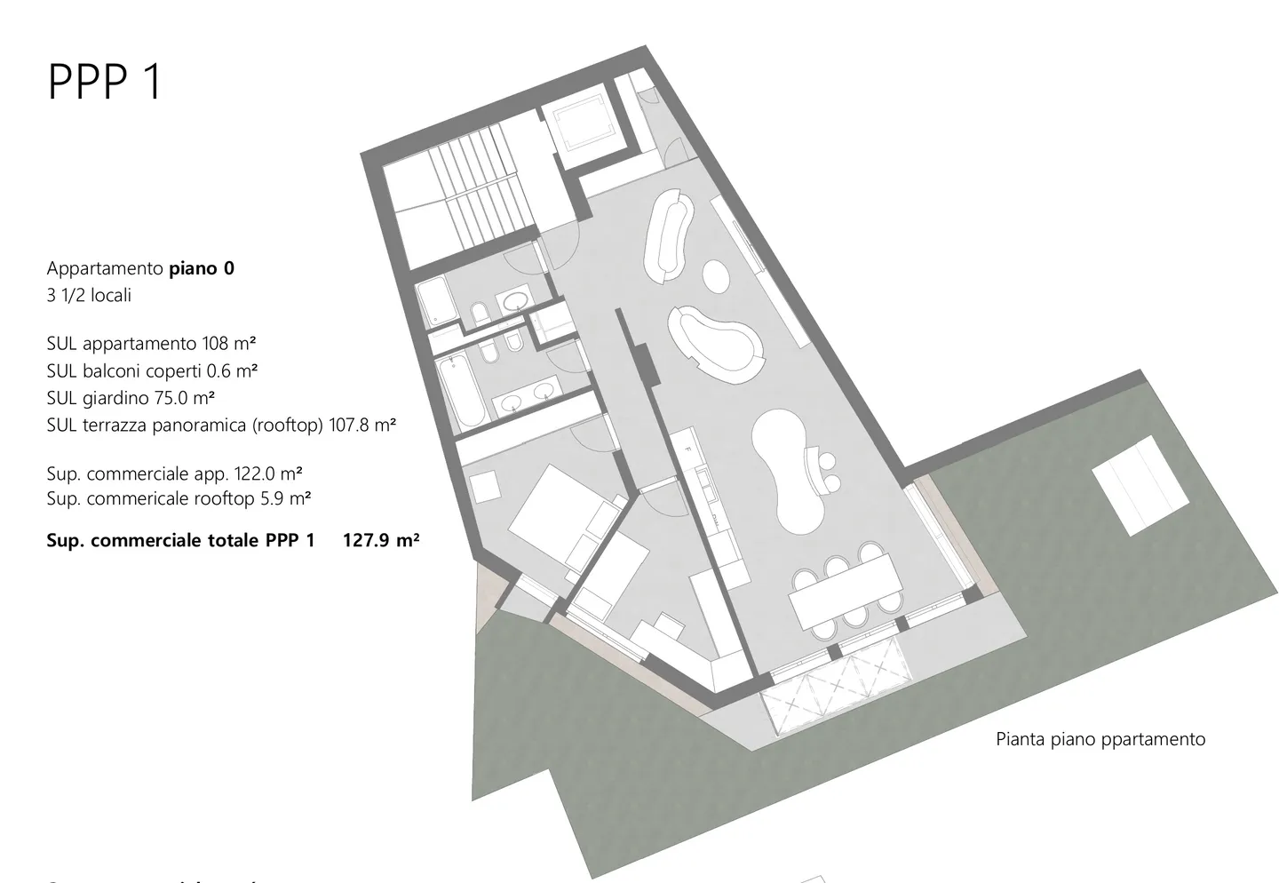 Exclusive 3.5 Room Apartment with Garden in the Center of Lugano - Photo 8 of 8