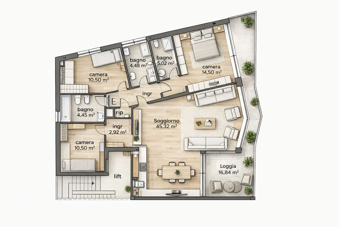 Charmante Wohnung mit Seeblick - Foto 4 von 7