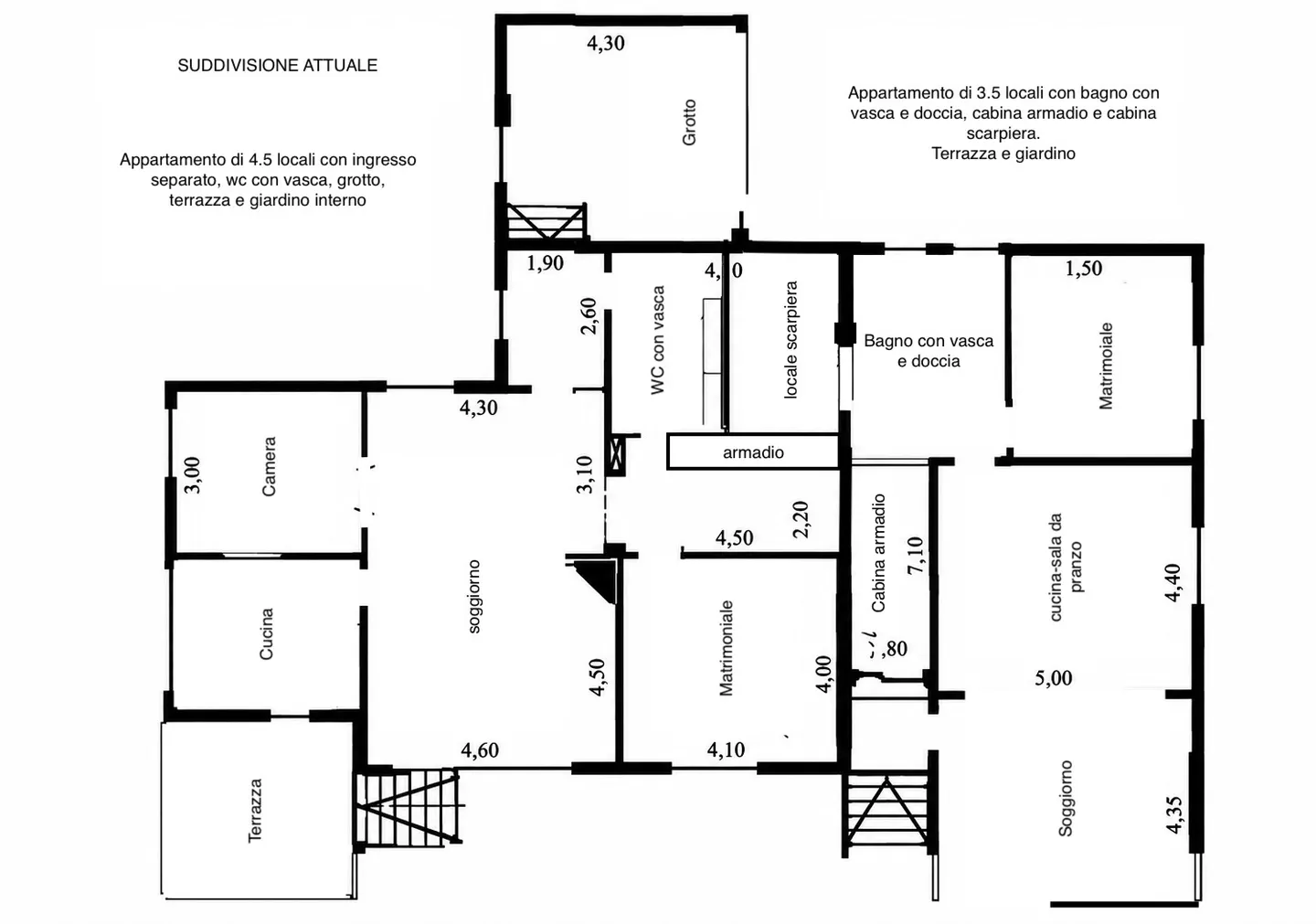 MAISON BIFAMILIALE DE 7 PIÈCES AVEC GRAND JARDIN À SESSA - Photo 12 sur 12