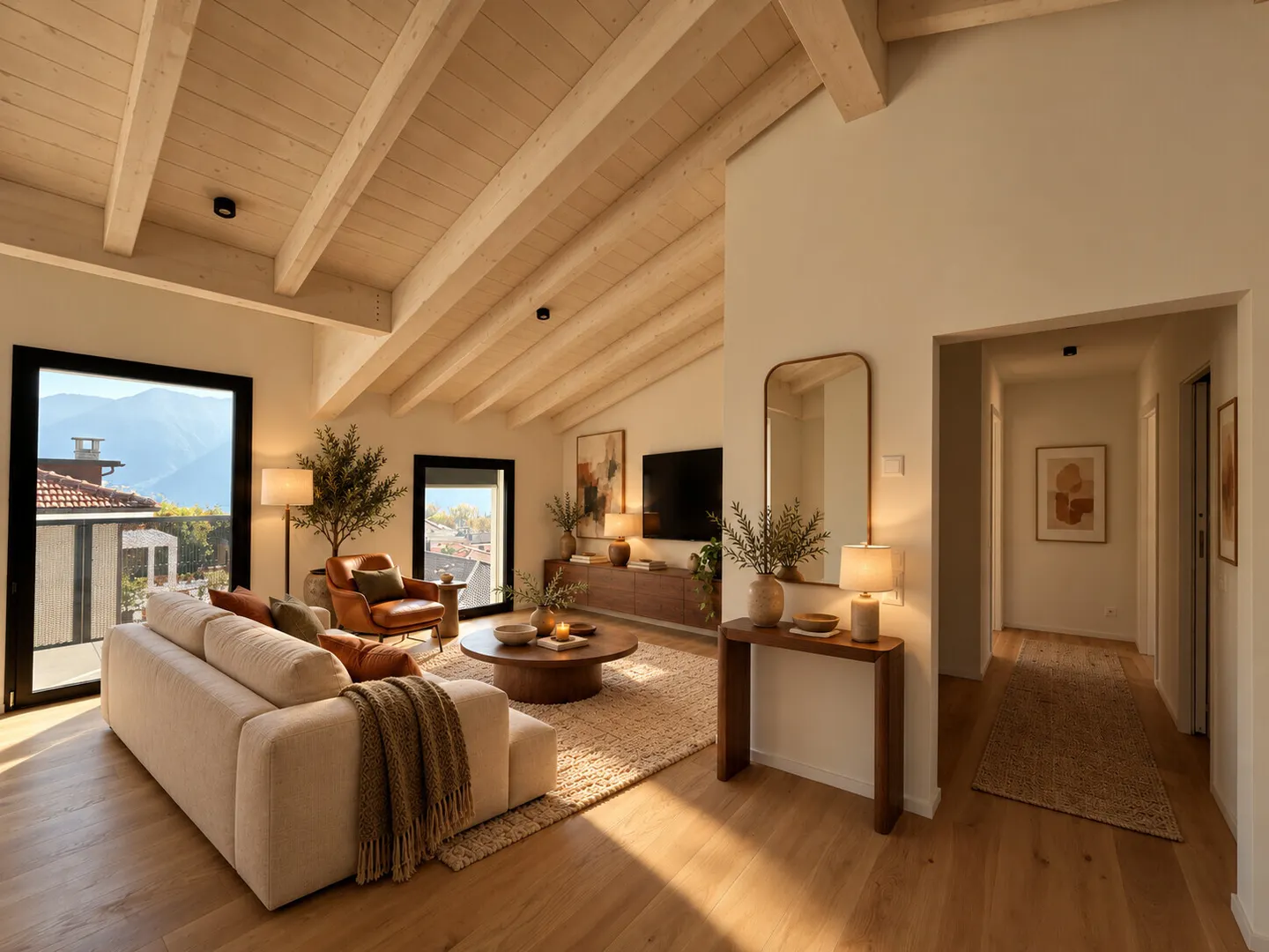 STUNNING PENTHOUSE WITH LAKE VIEW IN NEW CONSTRUCTION IN MASSAGNO - Photo 1 of 13