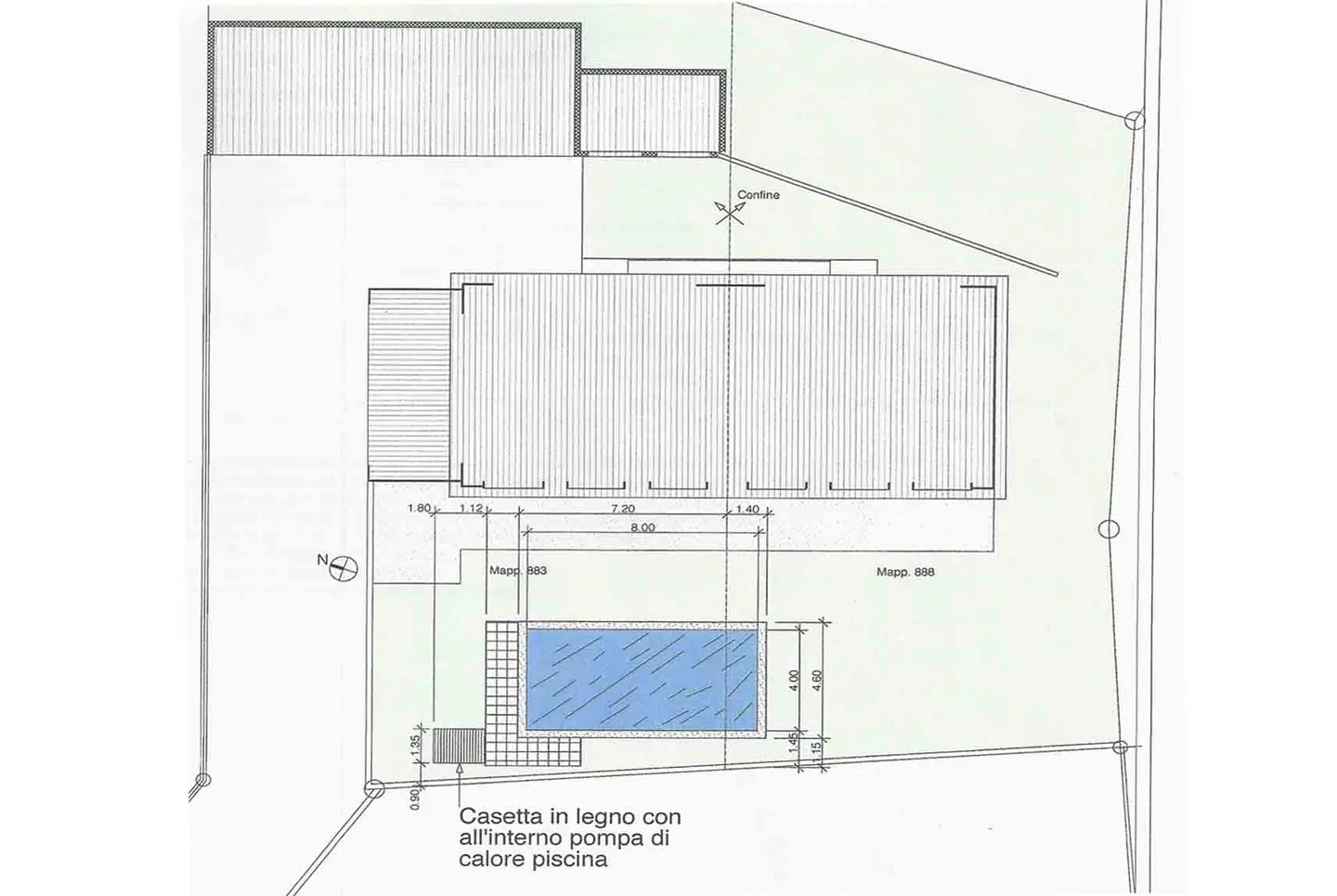 ZWEIFAMILIENHAUS MIT POOL UND GROSSEM GRUNDSTÜCK IN MELANO - Foto 9 von 12