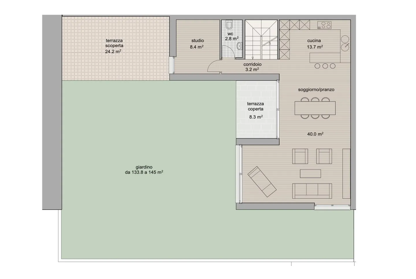 VILLA 5.5 ZIMMER MIT GARTEN UND OFFENEM BLICK IN COLLINA D'ORO - Foto 10 von 13