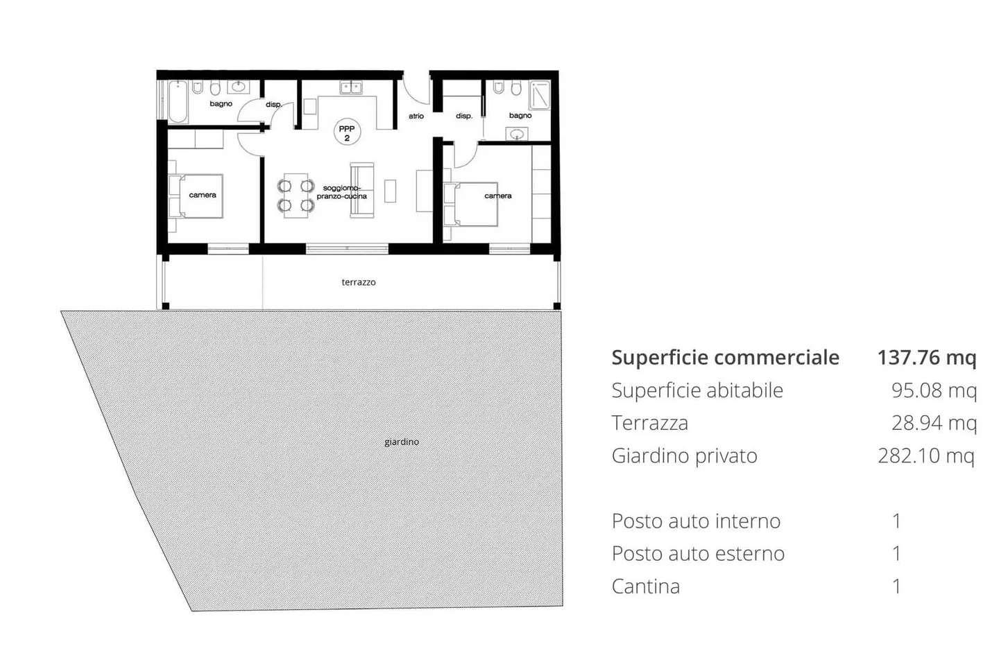 NUOVO E MODERNO 3.5 LOCALI CON GIARDINO PRIVATO A CASLANO - Foto 4 di 5