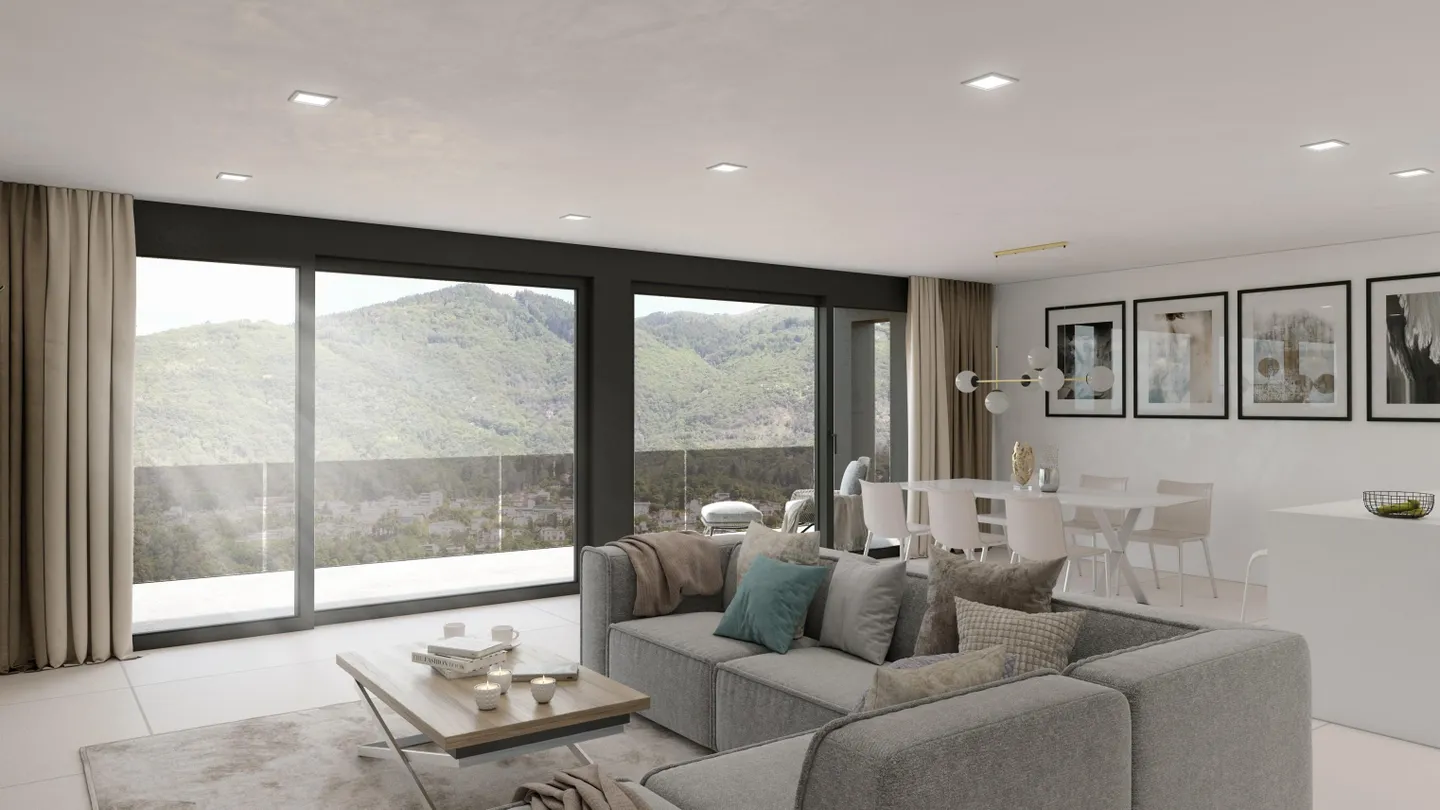 NOUVEAU 3.5 PIÈCES HAUT STANDING VUE SUR LE LAC À LUGANO MASSAGNO - Photo 4 sur 10