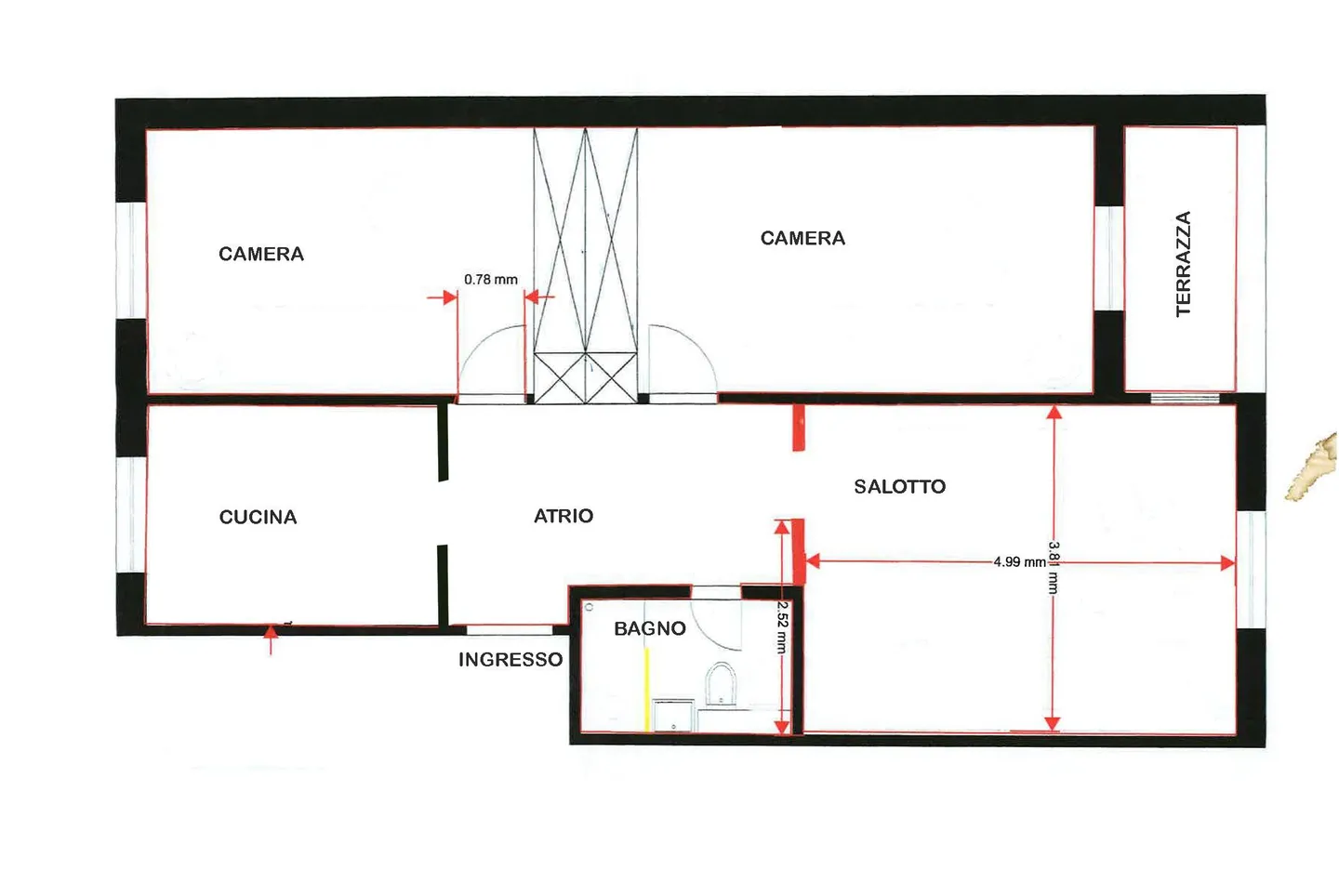 OCCASIONE - 3.5 LOC. AL TERZO PIANO CON BALCONE A BREGANZONA - Foto 10 di 10