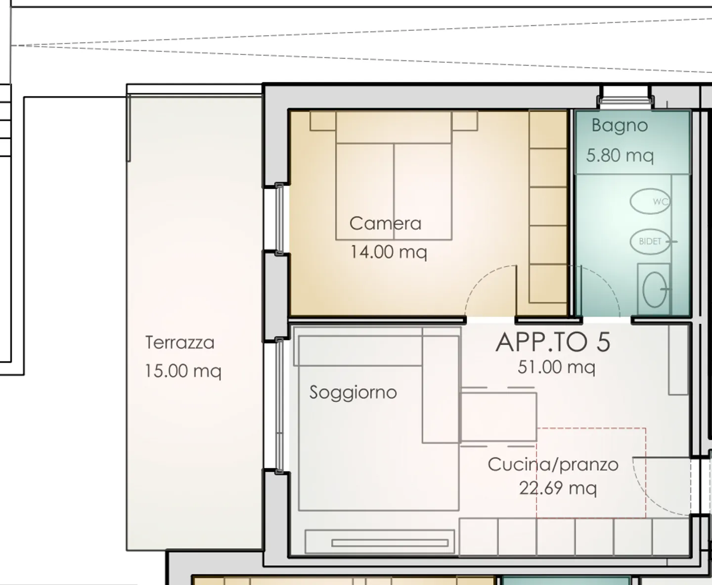 MODERN APARTMENT 2.5 ROOMS WITH TERRACE IN VACALLO - Photo 7 of 7