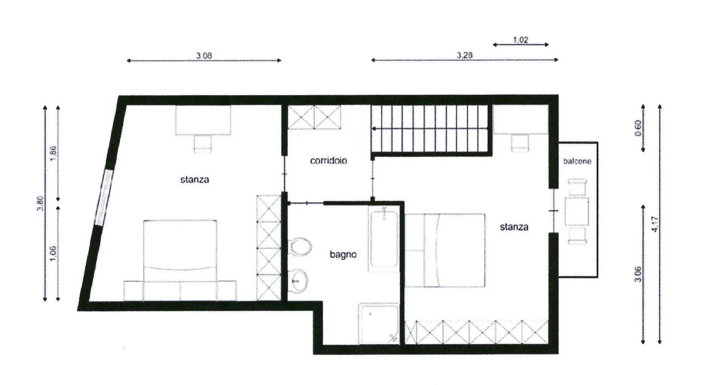 GERÄUMIGES DUPLEX MIT 3.5 ZIMMERN UND TERRASSE IN RANCATE - Foto 11 von 11