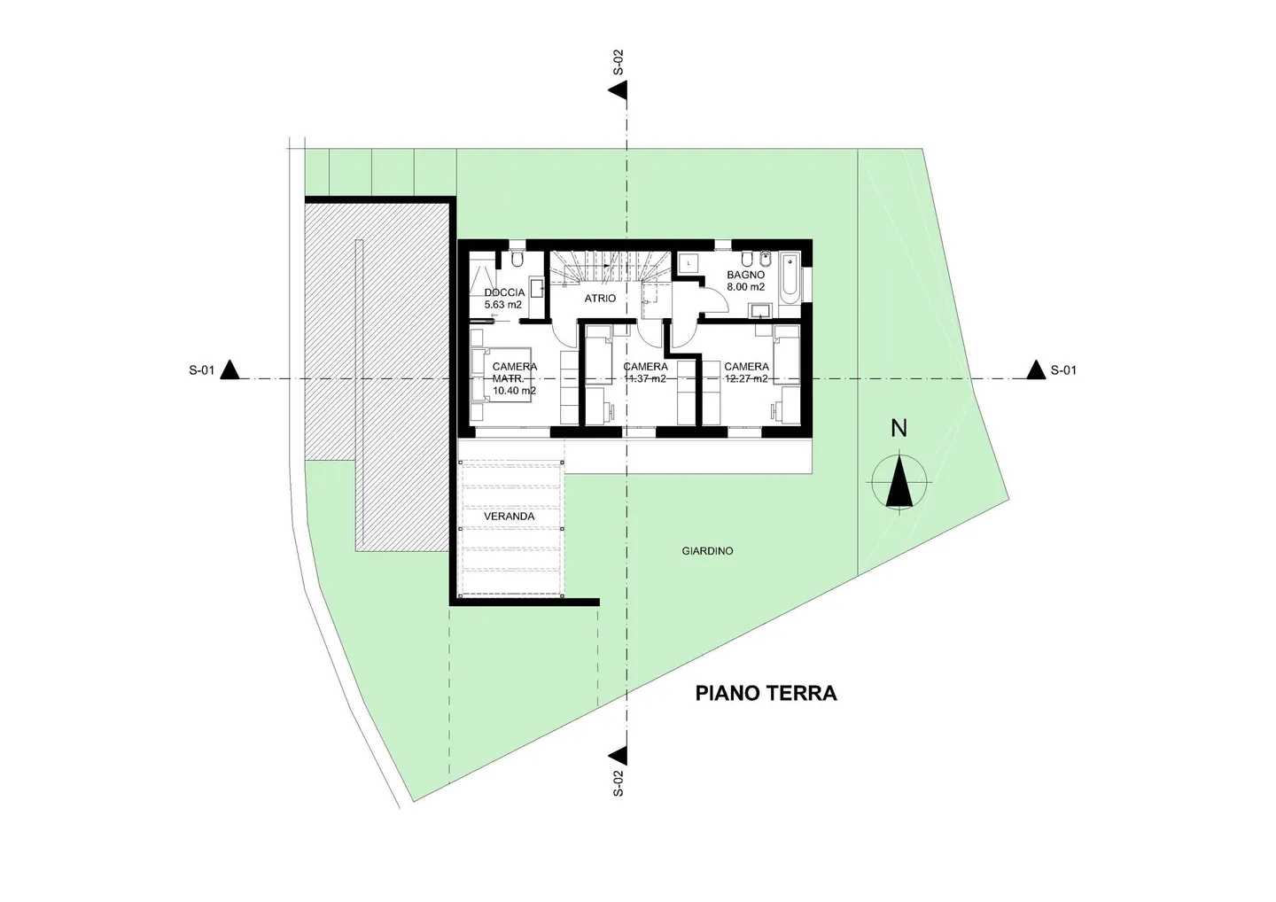 GRUNDSTÜCK MIT PREFABRIKATIVEM HOLZPROJEKT IN GNOSCA - Foto 2 von 7