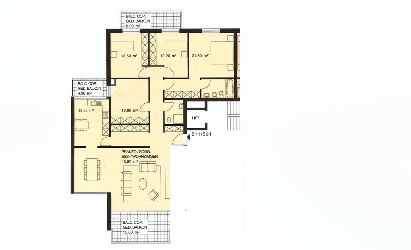 MODERNO APPARTAMENTO 5.5 LOCALI CON PISCINA A PREGASSONA - Foto 10 di 10